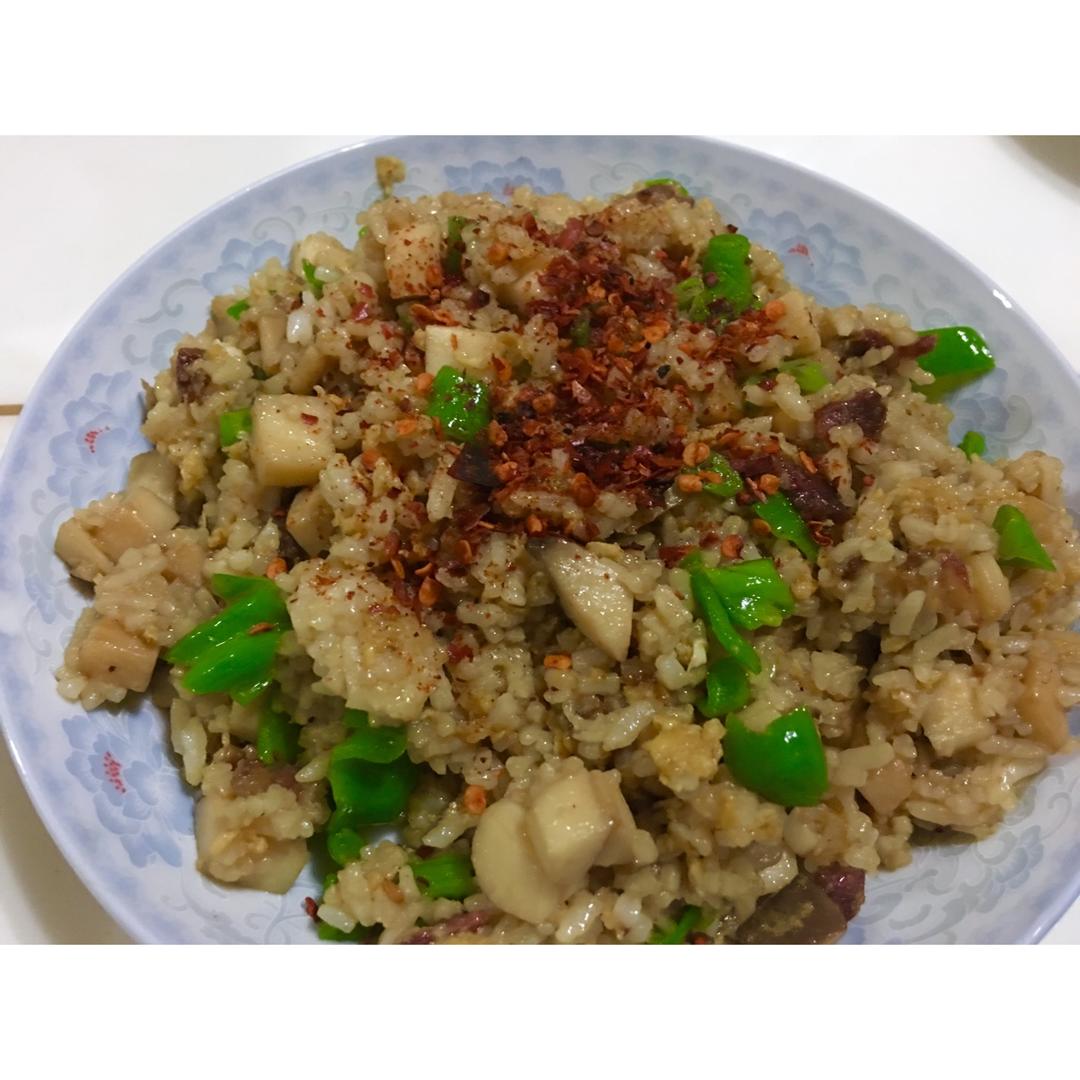 杏鲍菇酱油炒饭