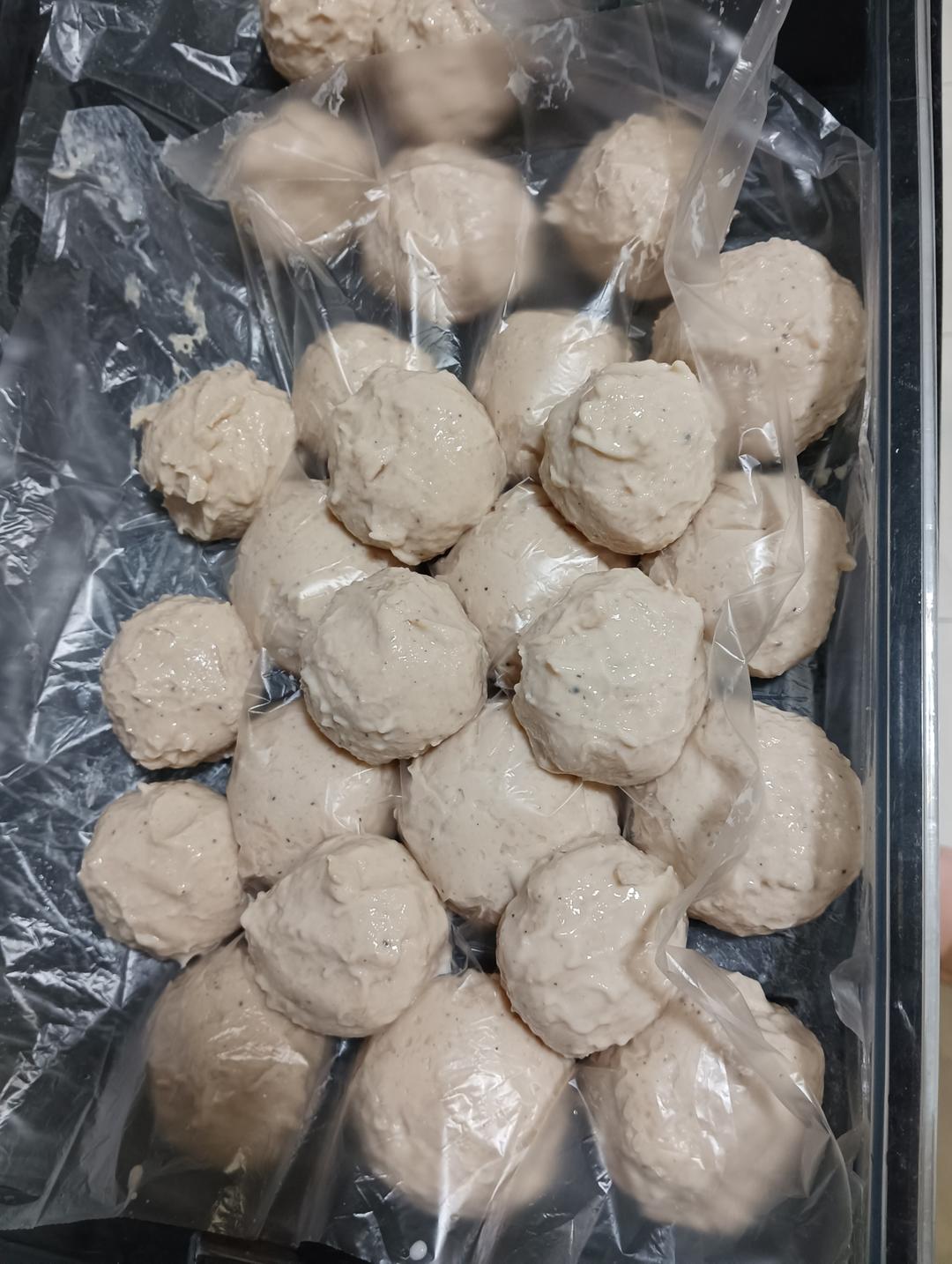 软绵绵的鸡肉豆腐丸（无油）