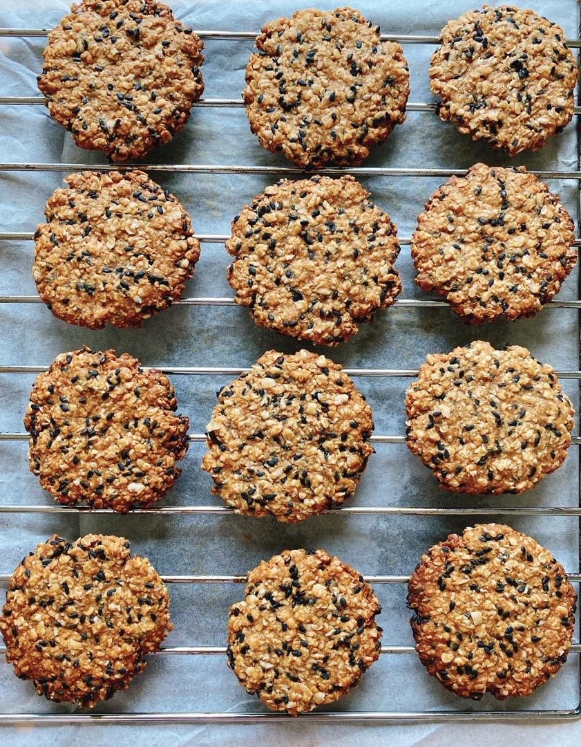 黑芝麻燕麦高纤饼干（无添加，另含植物油减脂配方）