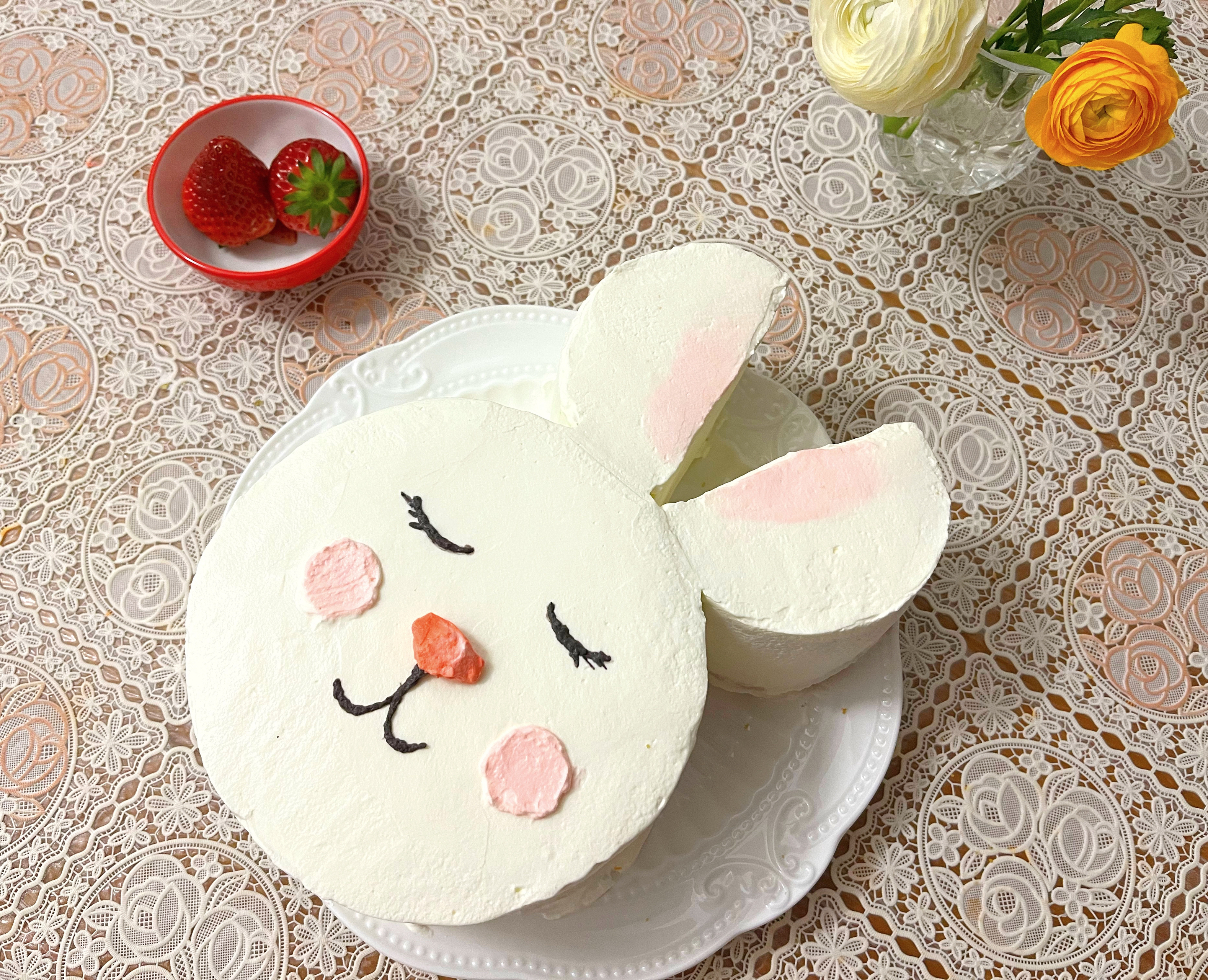 小兔子蛋糕的做法