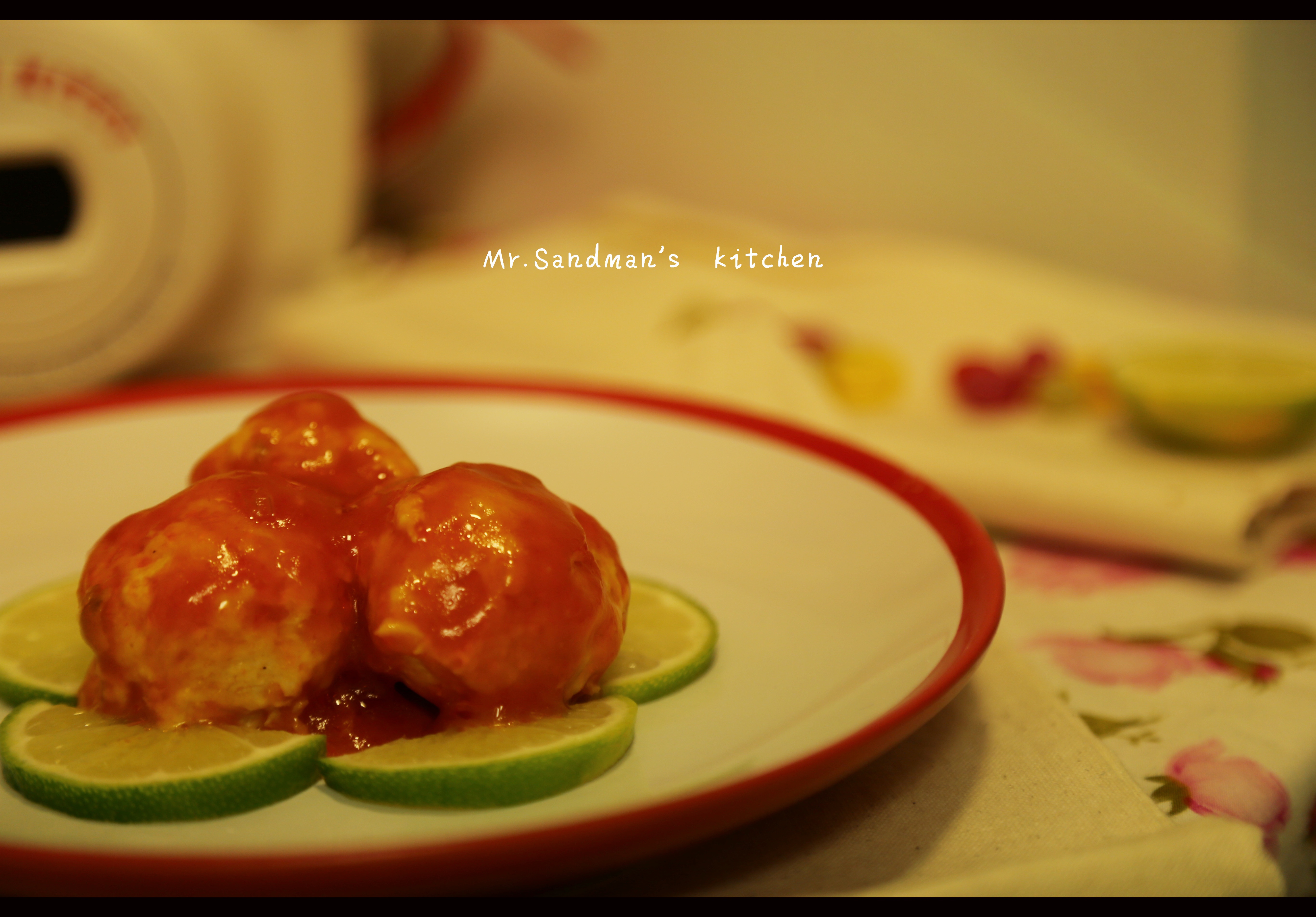 酸酸甜甜【茄汁鸡肉丸】