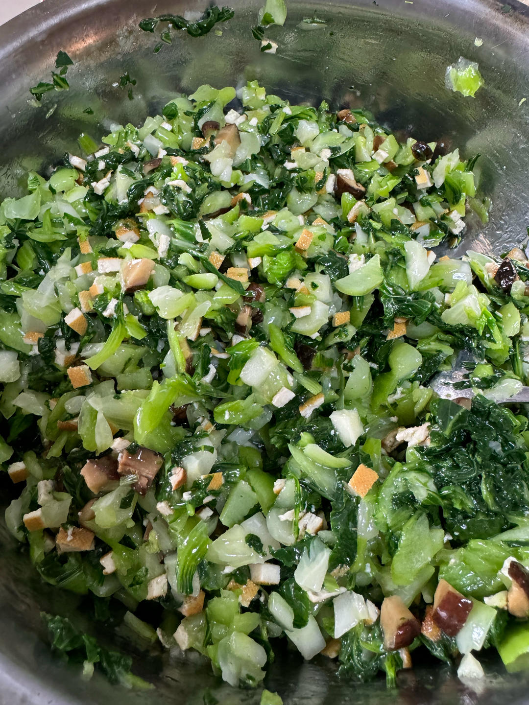 包子馅料~香菇青菜豆干