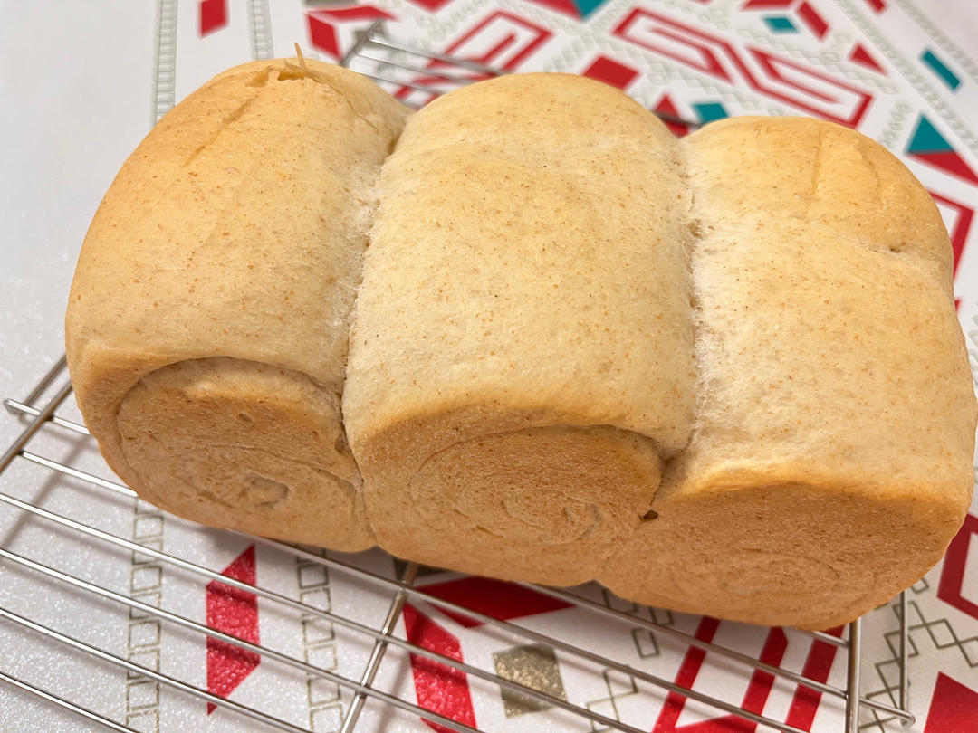 成功率超高的全麦吐司，三明治专用，一次发酵，低糖，易出膜快发酵