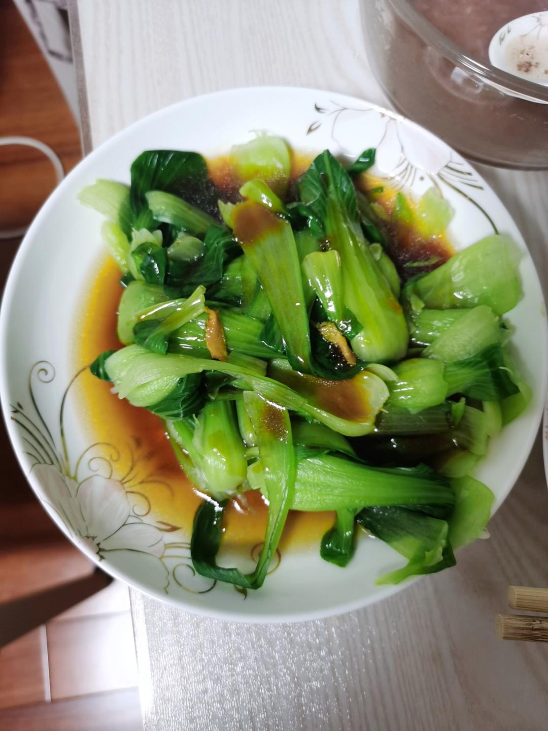 浇汁香菇油菜