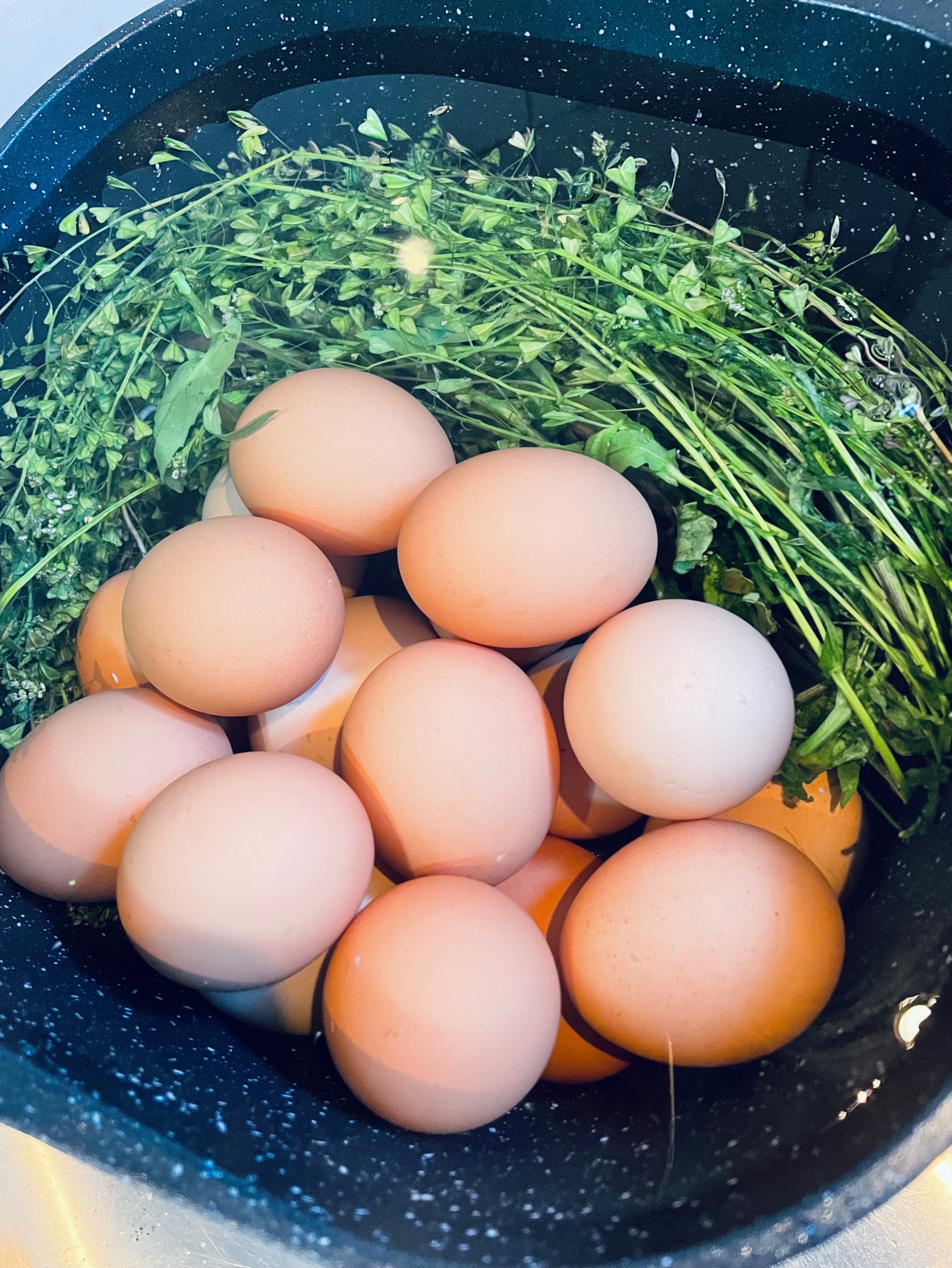 三月三荠菜花煮鸡蛋的做法