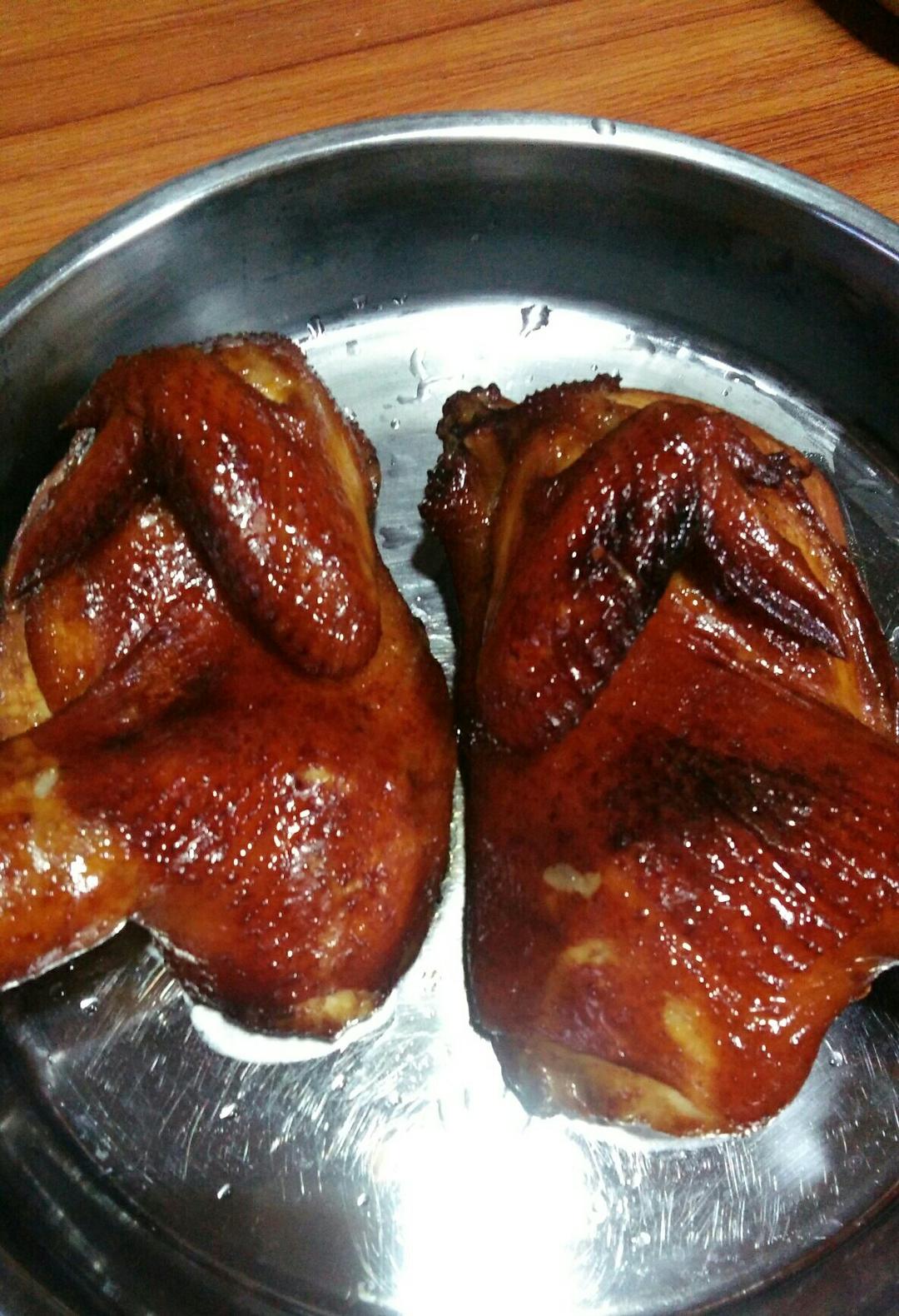 秋迎做的烤鸡