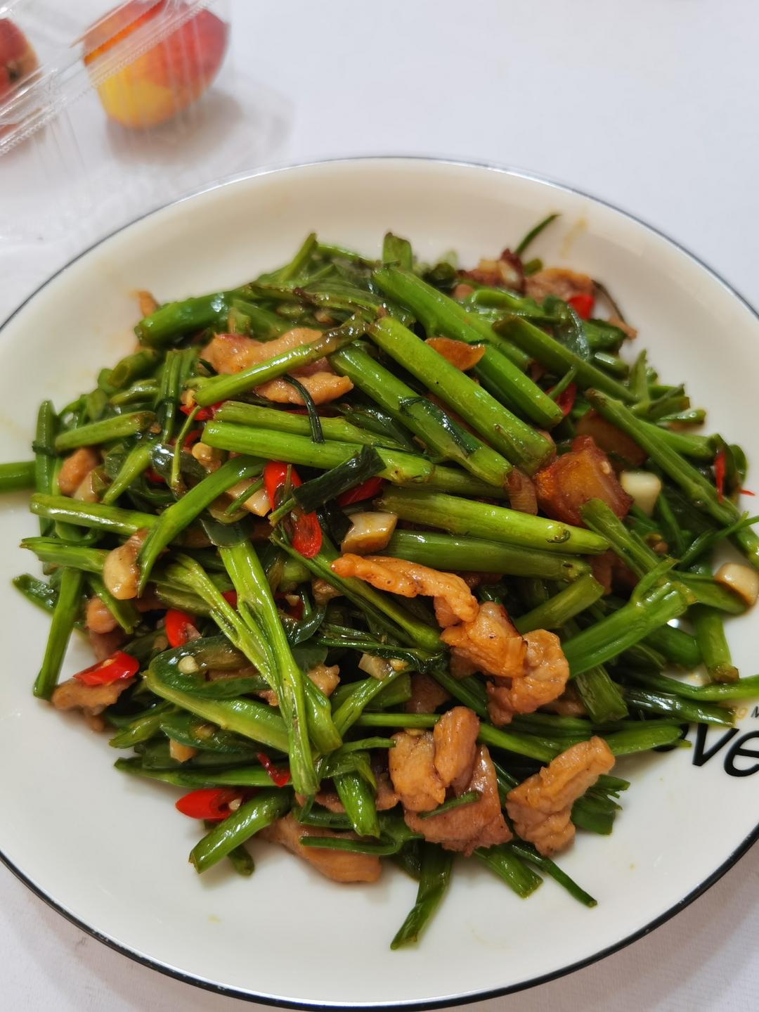 空心菜梗炒肉