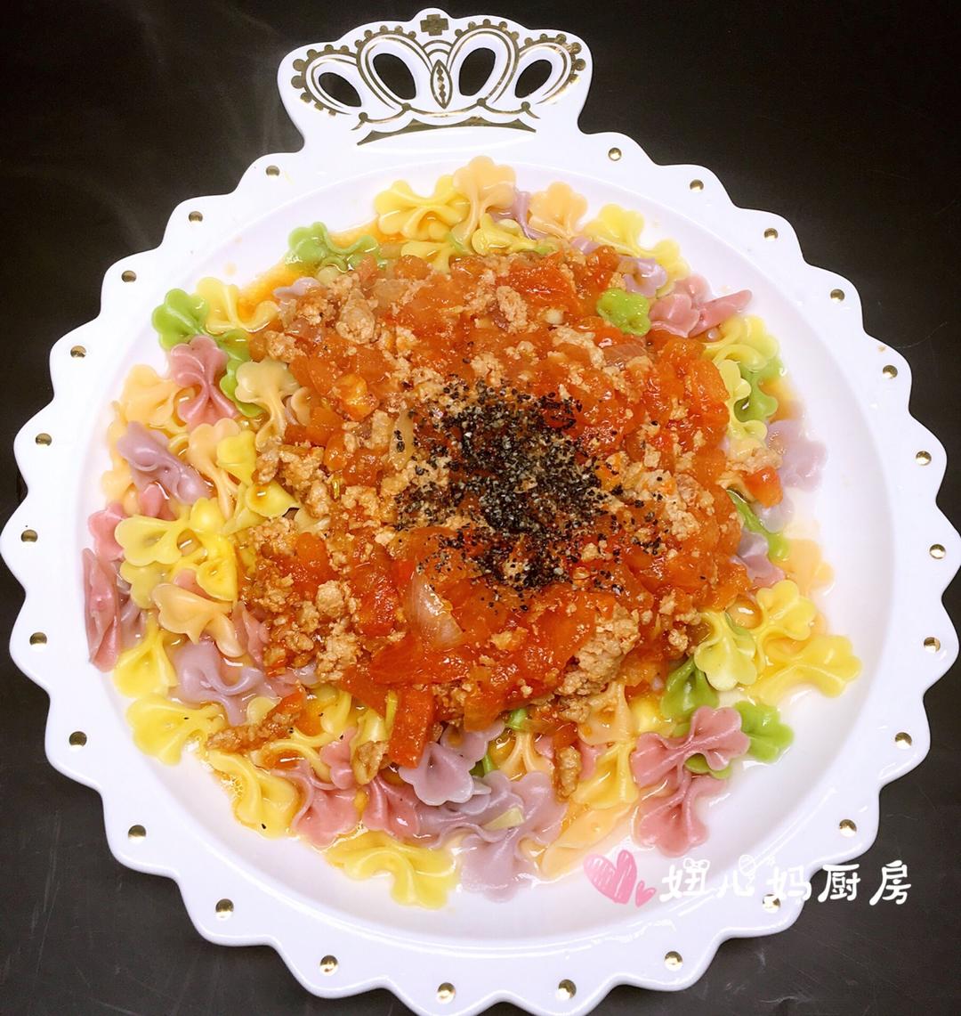 肉末西红柿蝴蝶面