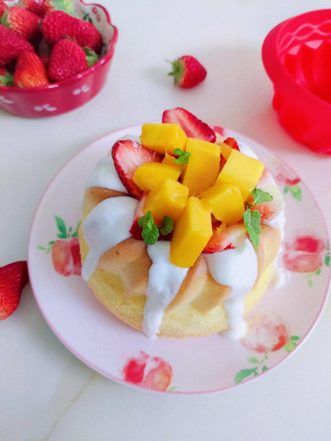 100%无油脂、0卡糖｜4寸巧克力戚风蛋糕｜乐葵4寸萨瓦林模具