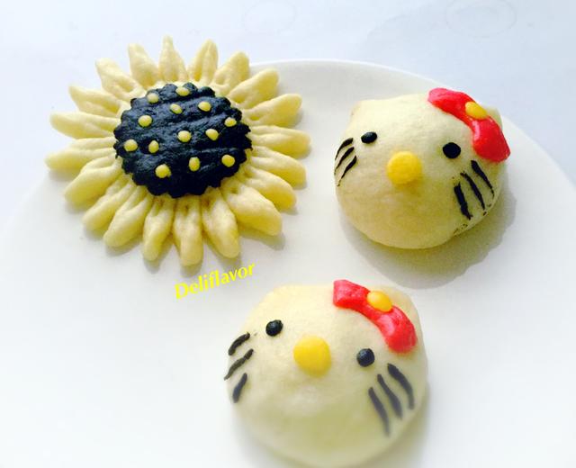 酷爱【凯蒂猫红豆沙馒头】的做法