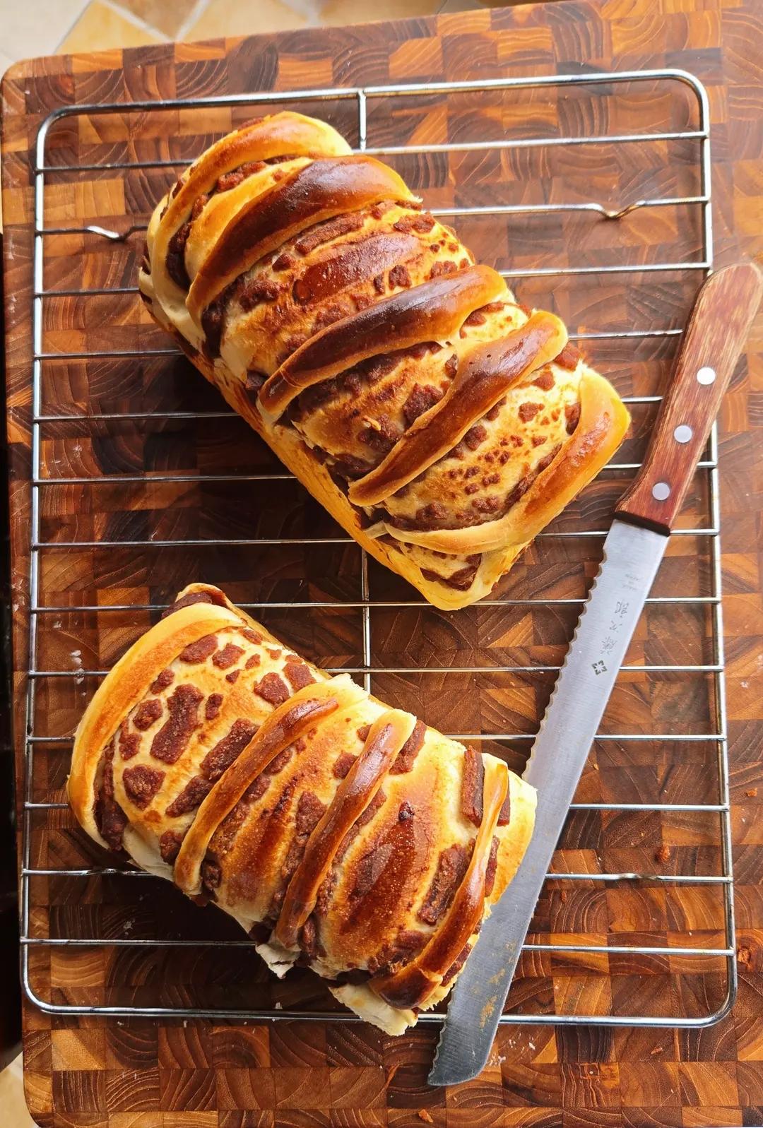 一次成功的豆沙吐司面包