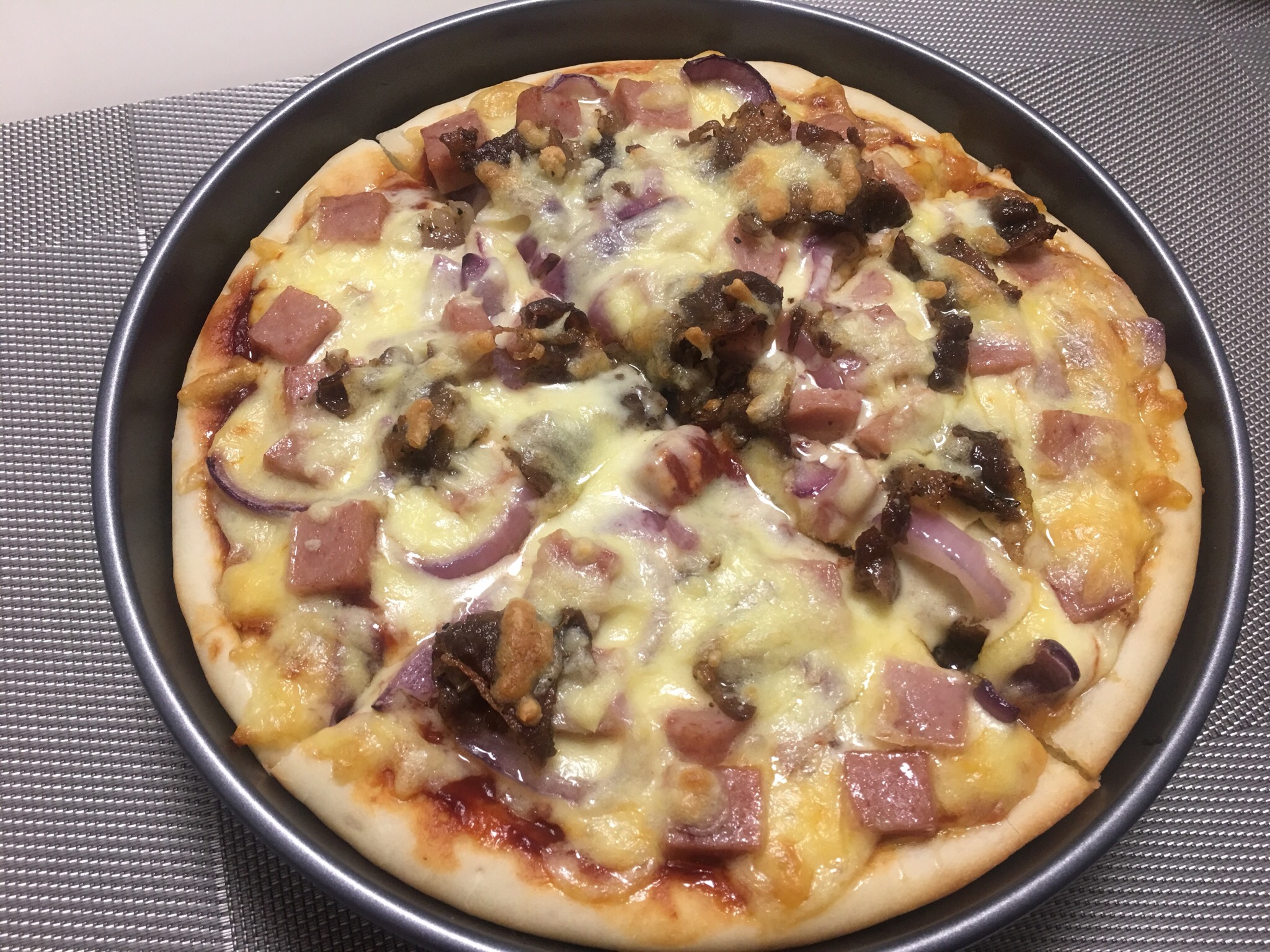 薄底披萨pizza（八寸）的做法