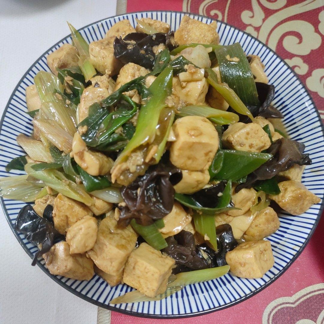 葱烧豆腐