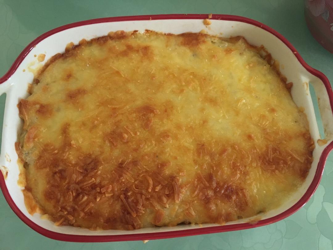 海鲜焗饭 Seafood Fried Rice with Cheesy Topping