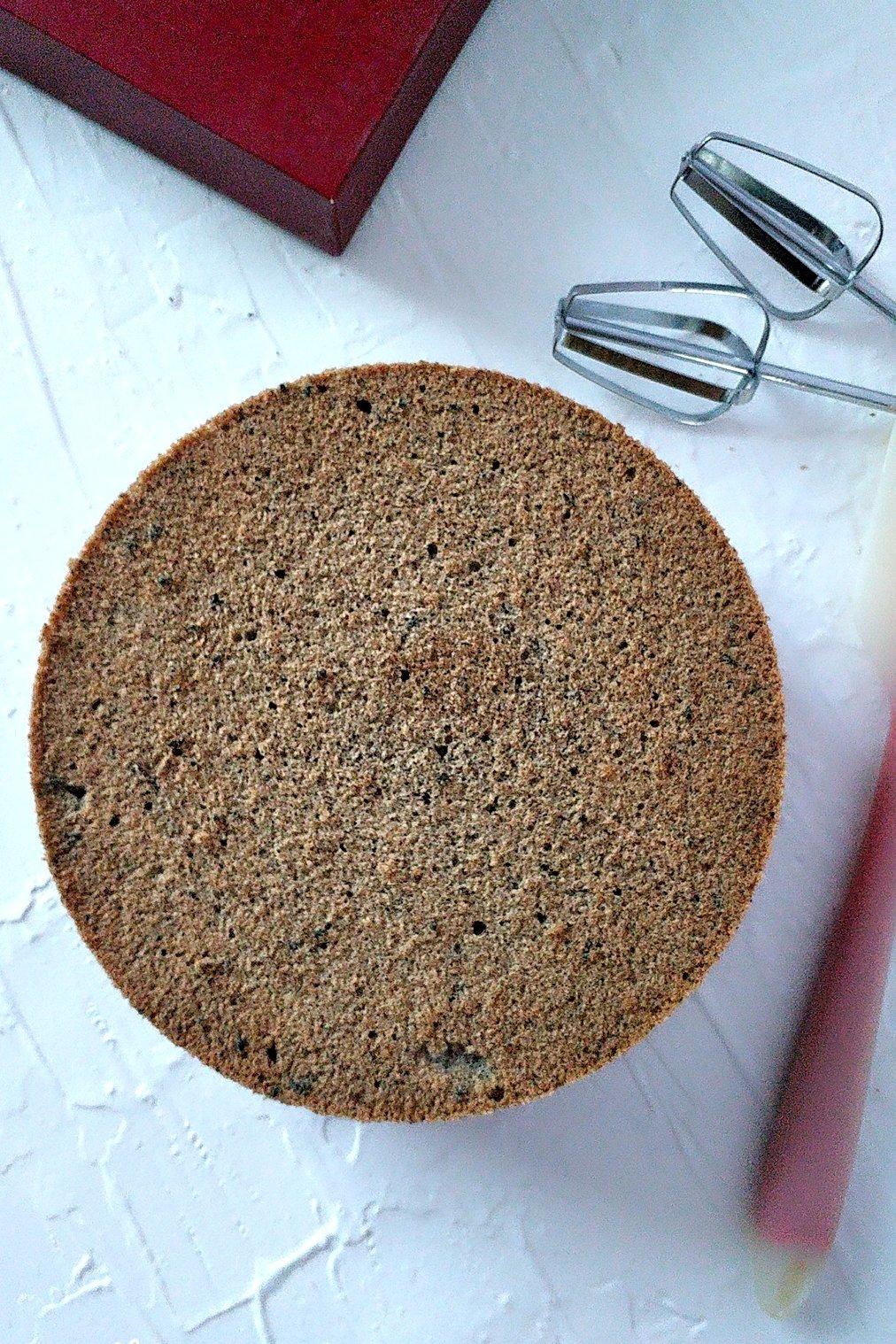 🍰八寸黑芝麻戚风蛋糕(附黑芝麻清洗方法)