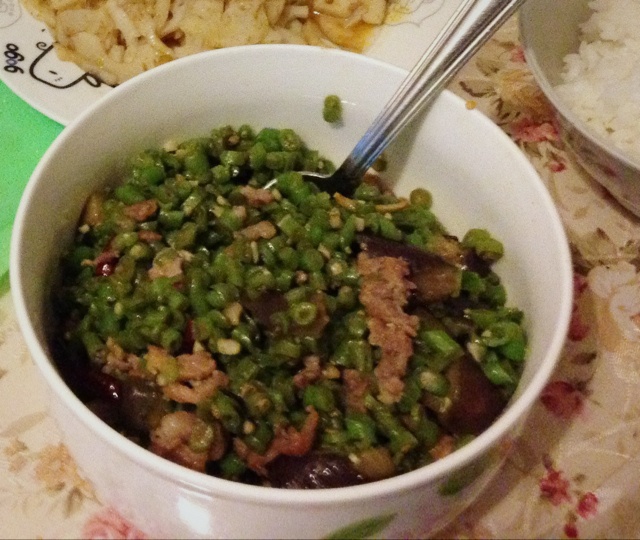 肉沫豆角下饭菜