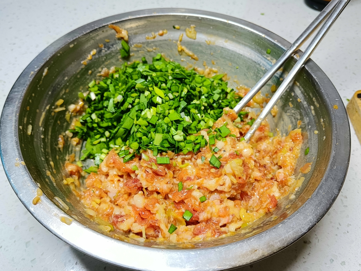 煎藕盒～韭菜肉馅的做法 步骤7