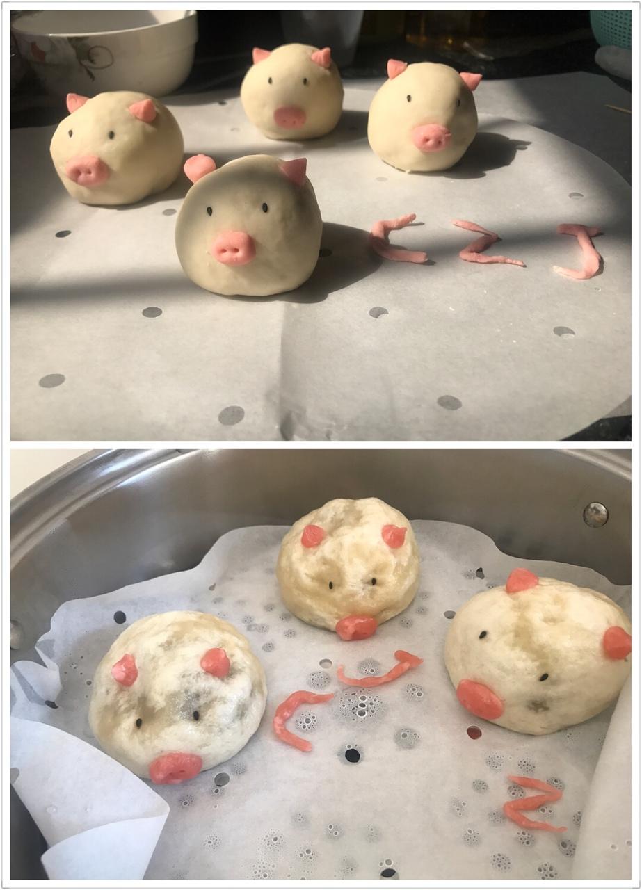 小猪奶黄包