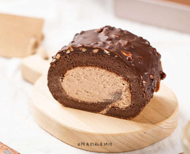脆皮巧克力梦龙卷蛋糕！巧克力爱好者必做！的做法