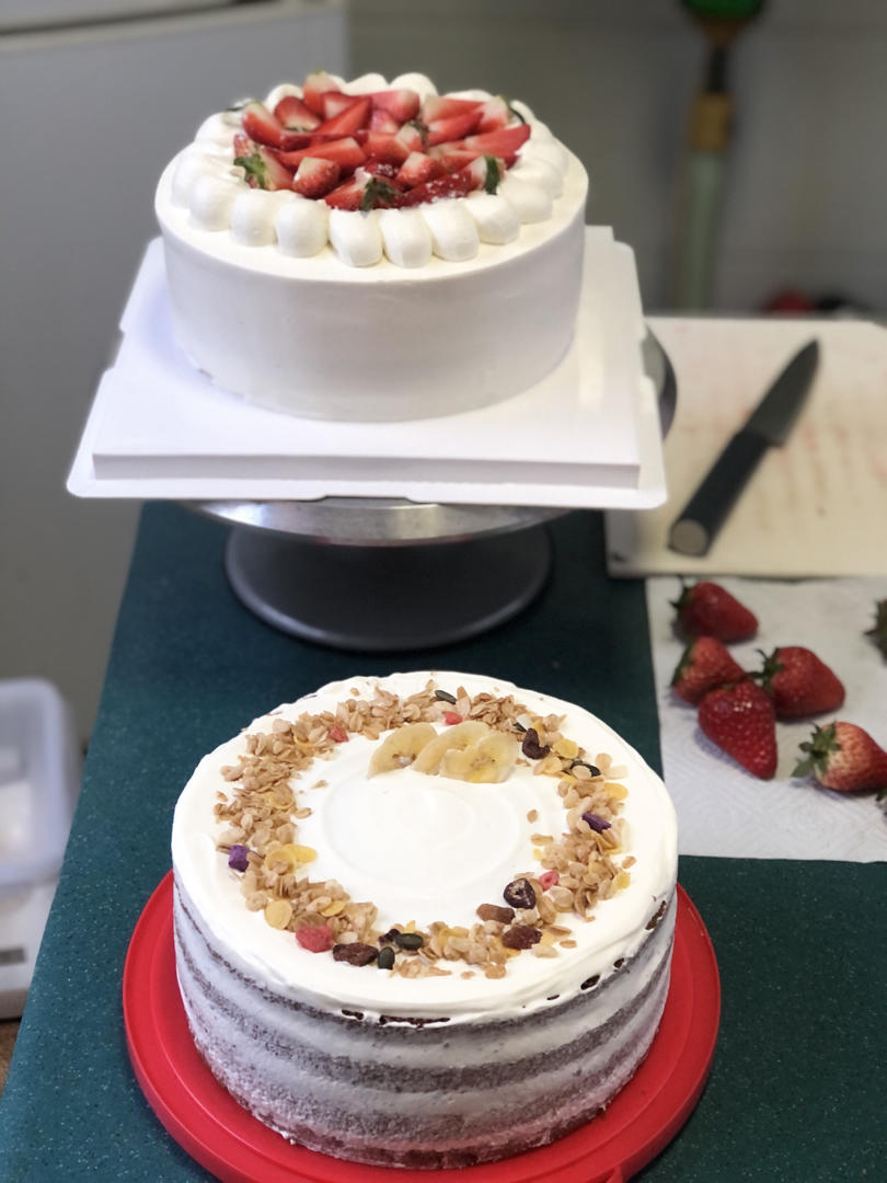 《Tinrry+》香蕉巧克力戚风裸蛋糕（6寸）~浓郁巧克力，香甜软糯的香蕉果肉~