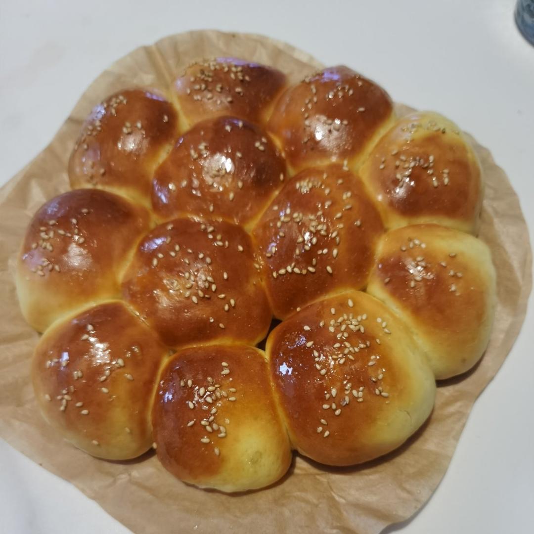 空气炸锅气泡面包！一次成功，不用揉面！