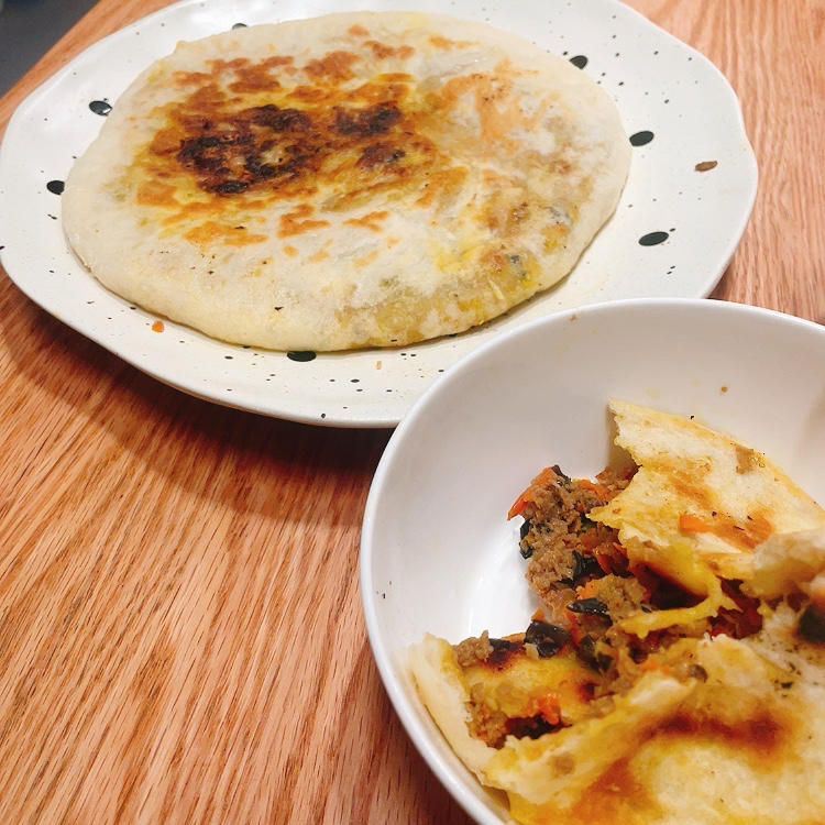 超柔软发面胡萝卜鸡蛋馅饼（凉了也不硬）