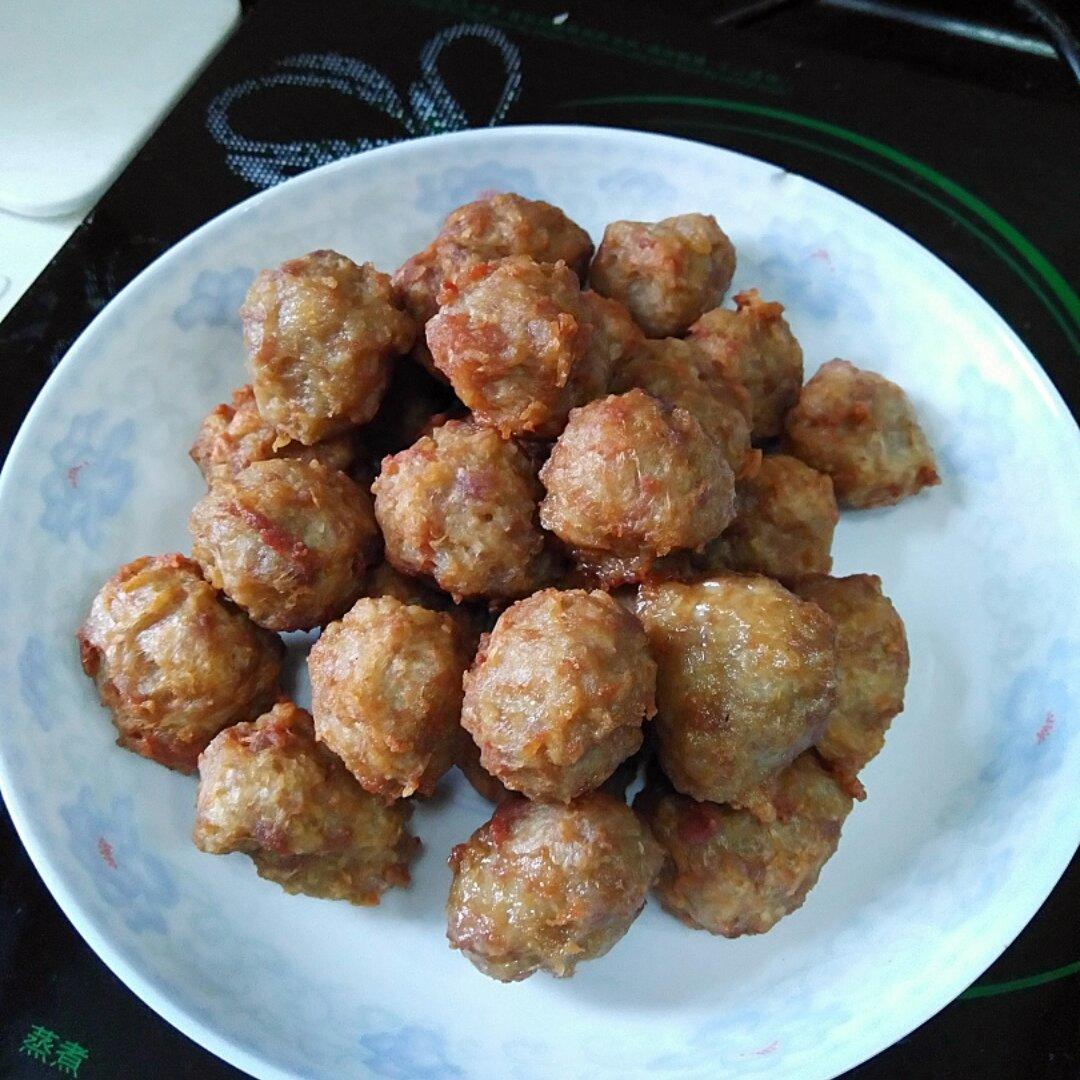 炸莲藕猪肉丸子-年味