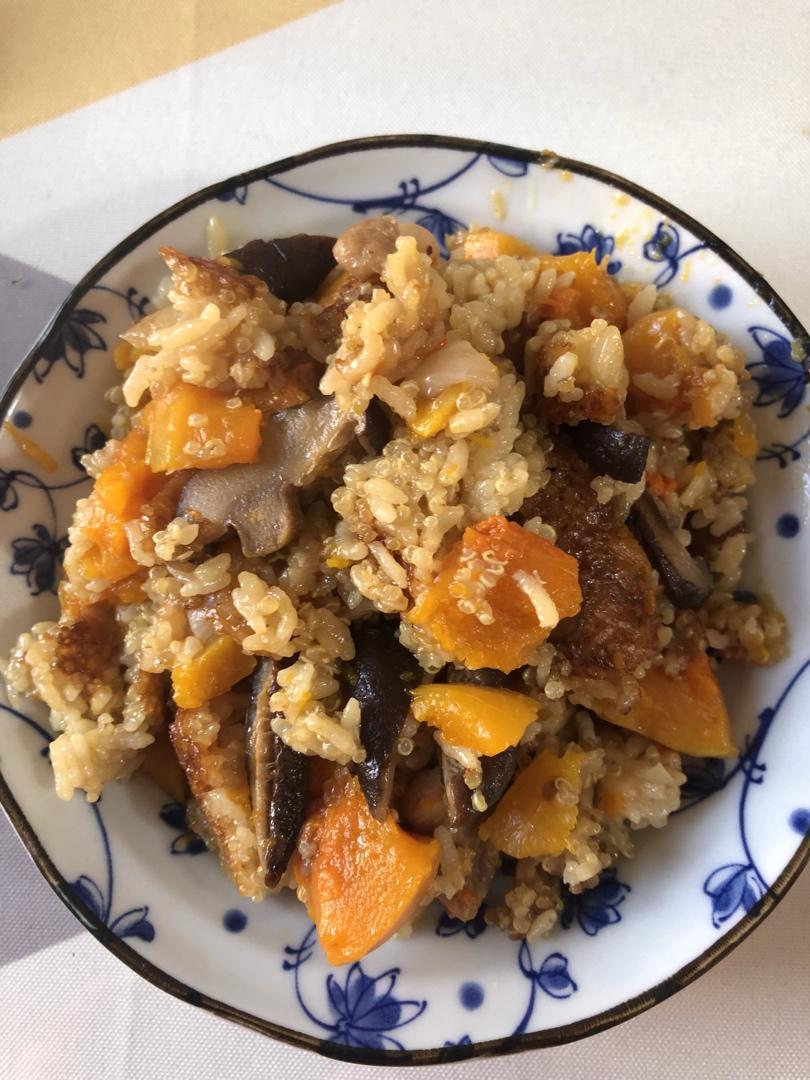 美味到不行的南瓜饭