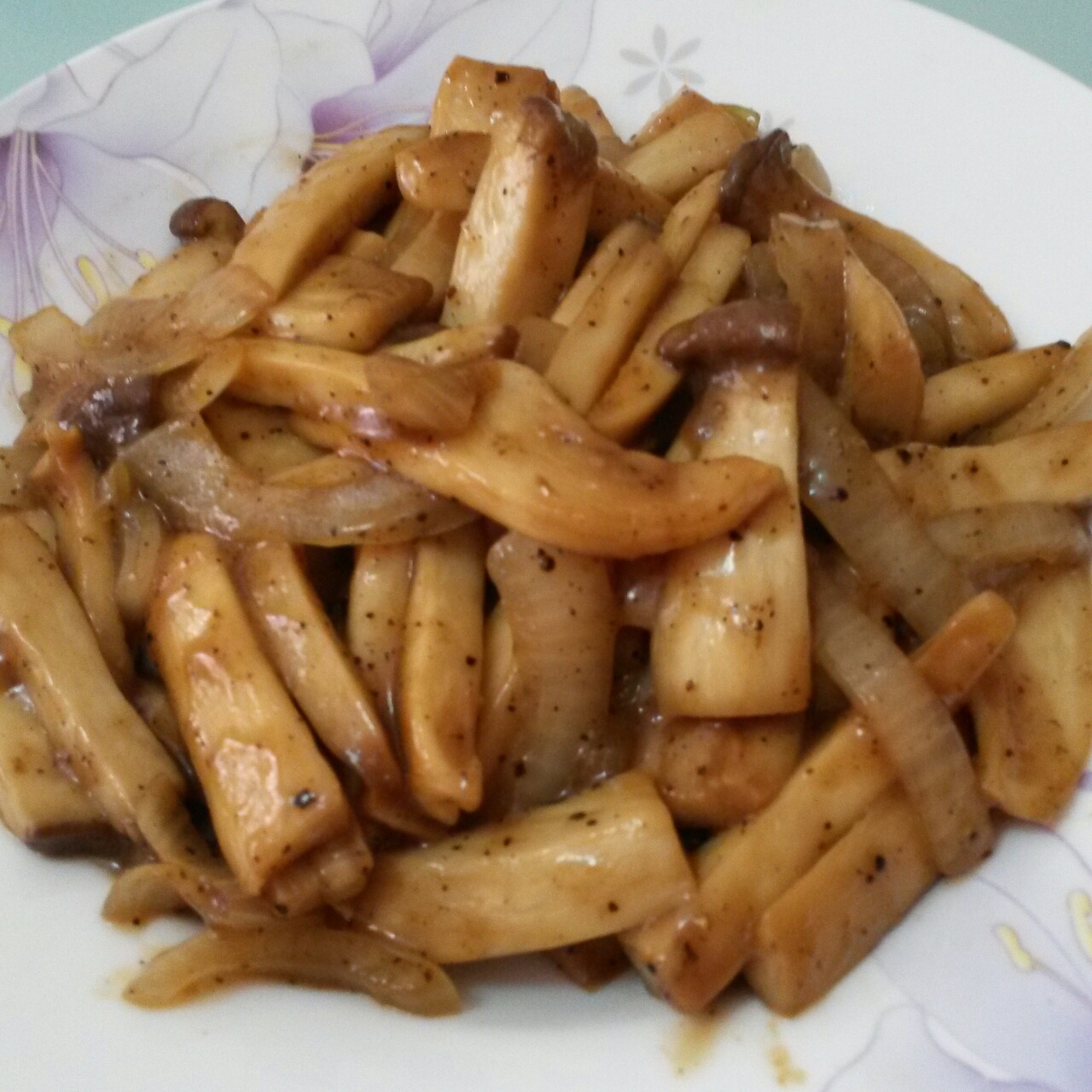 洋葱遇到杏鲍菇