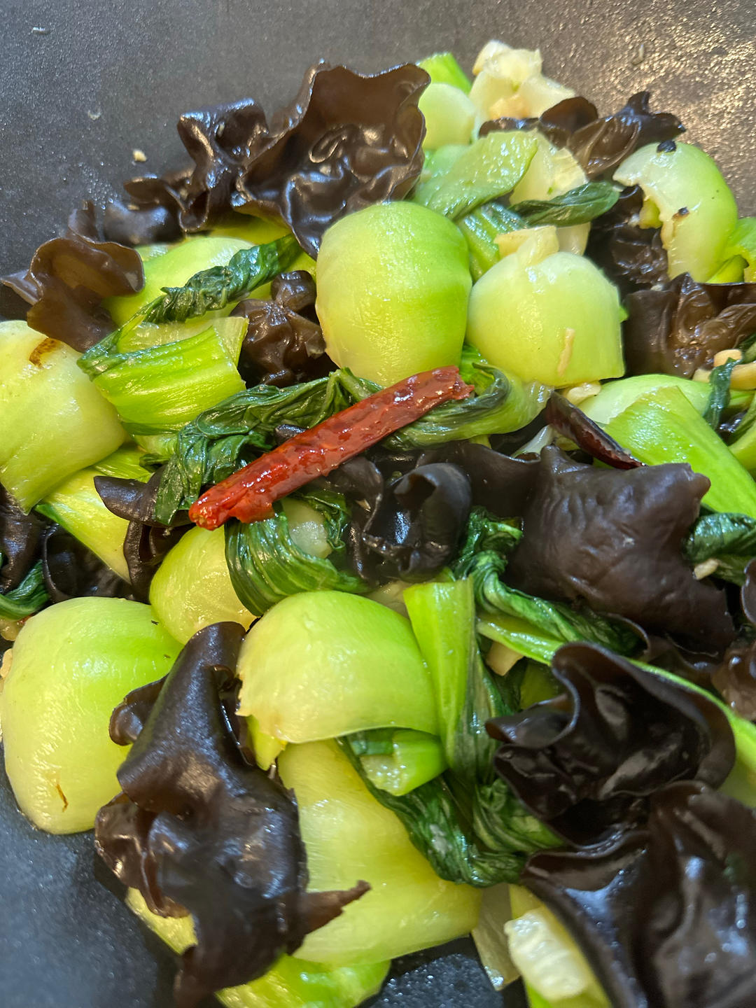 青菜炒木耳