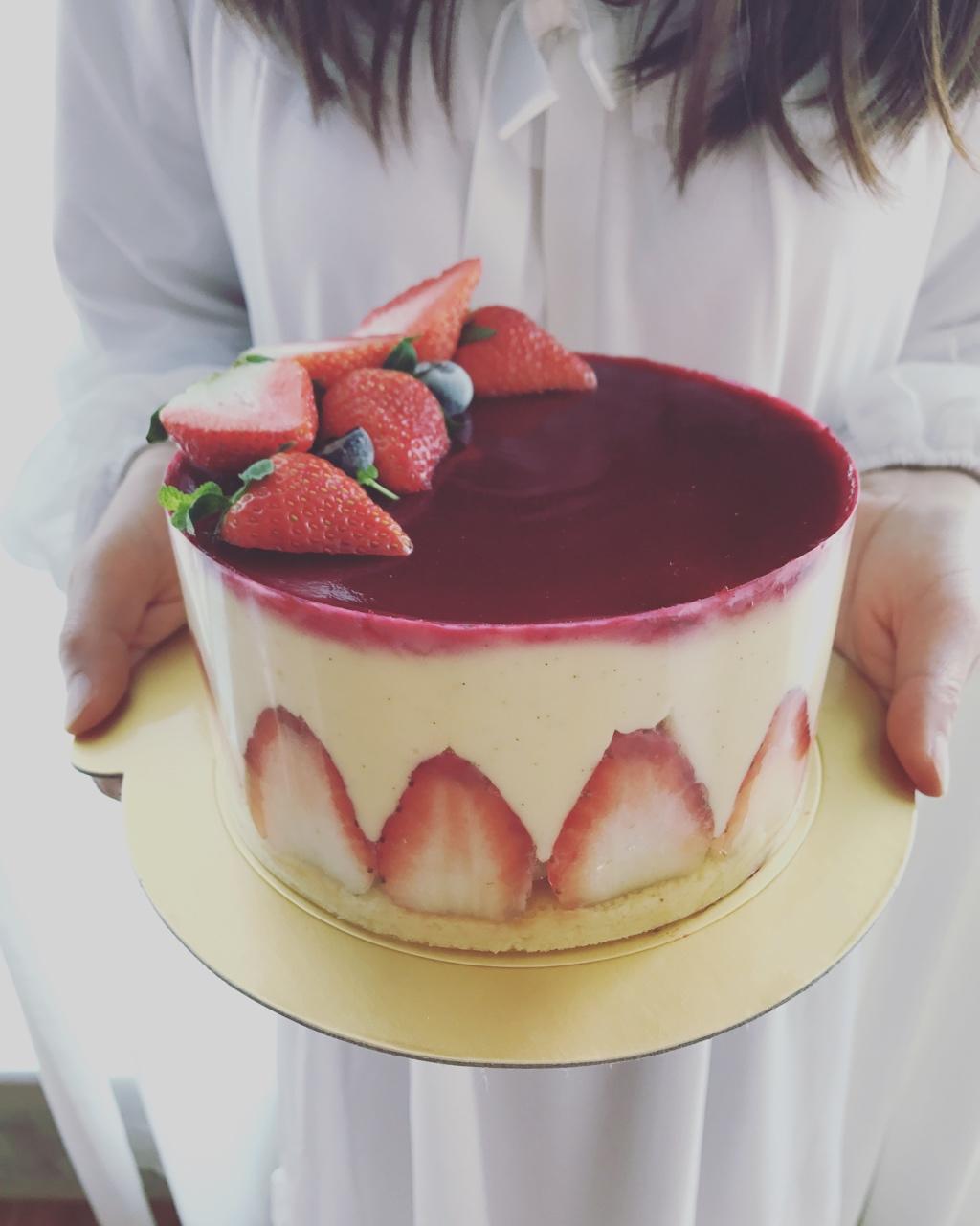 法式草莓蛋糕fraisier【厨studio 】课后作业帖