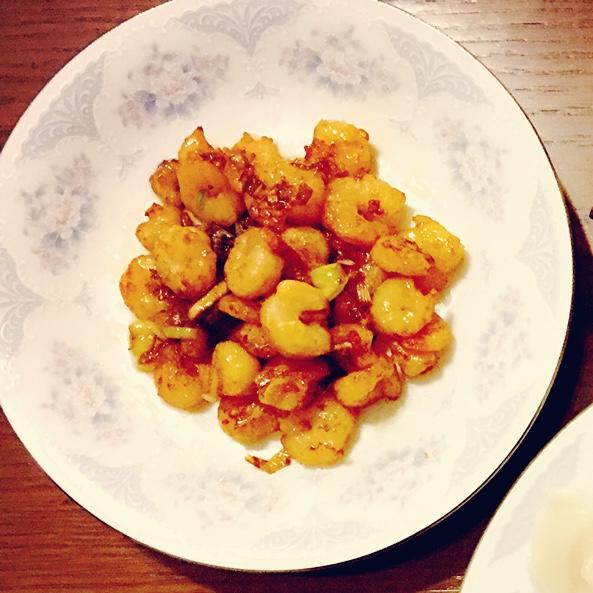 葱爆虾仁
