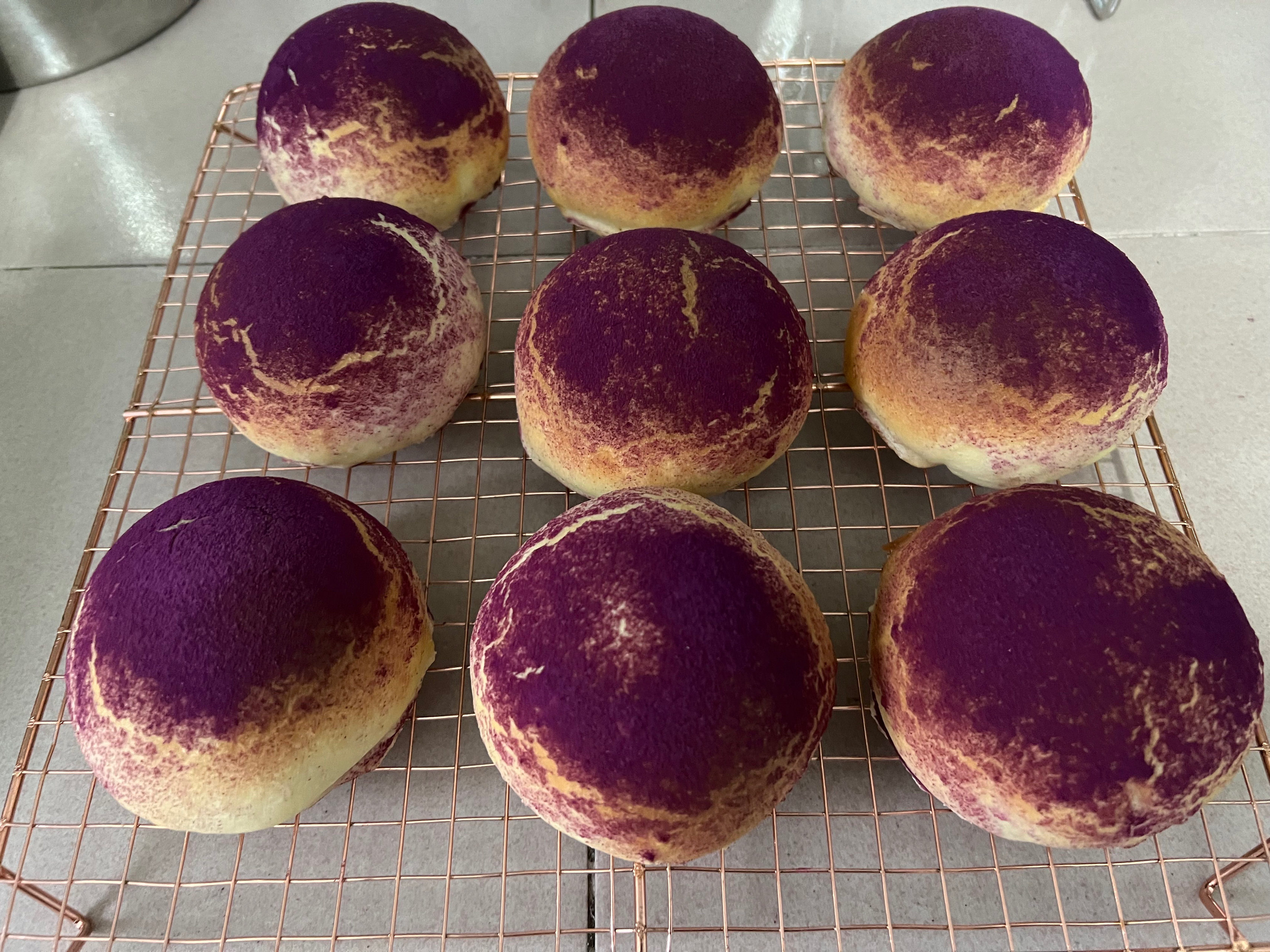 紫薯蘑菇云面包