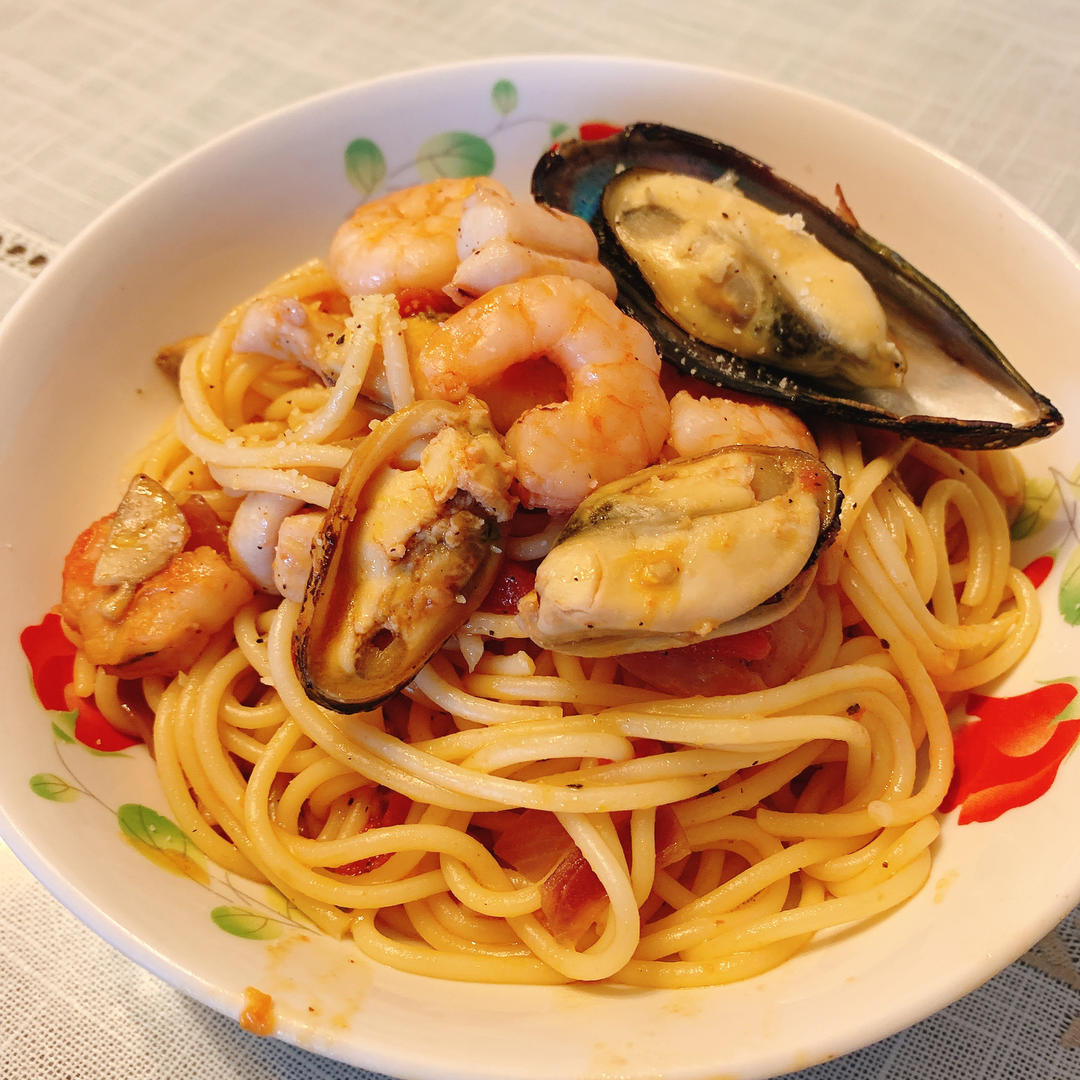 🇮🇹意大利海鲜意面        Italian seafood spaghetti