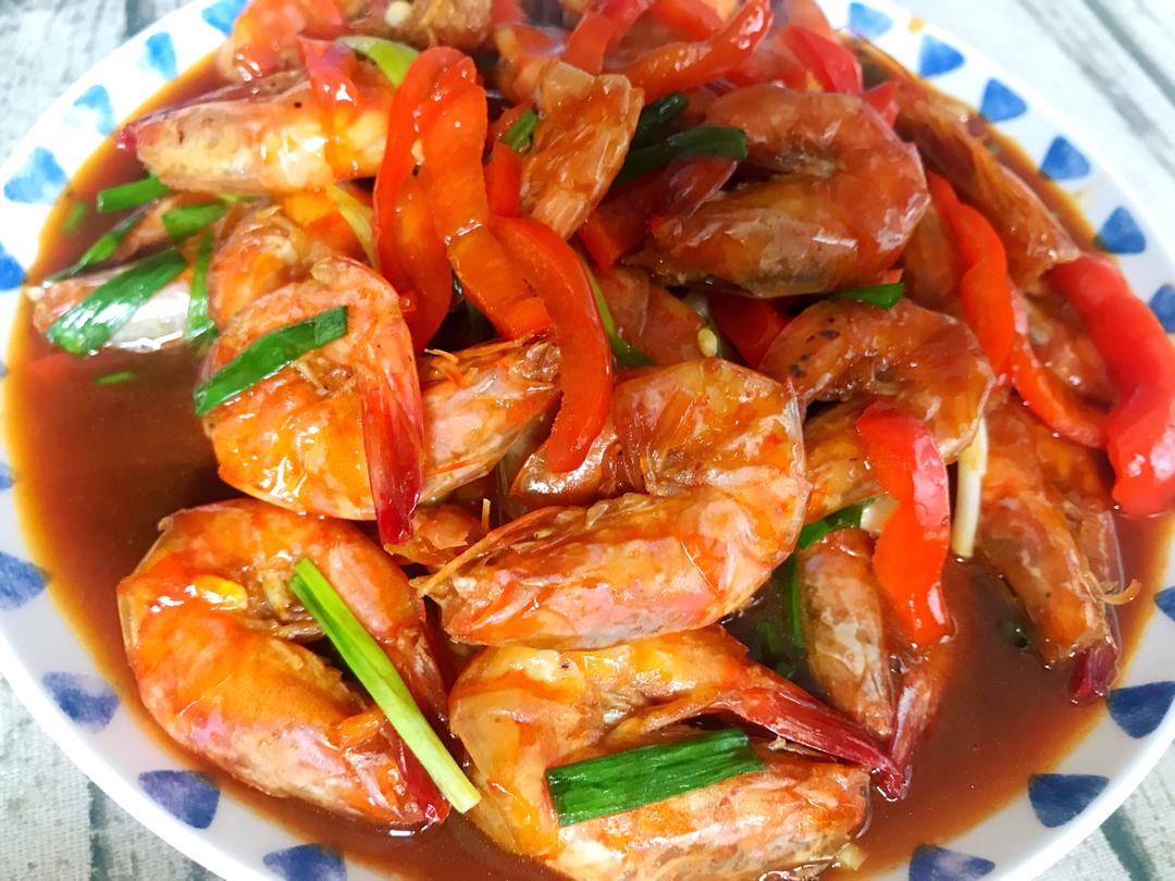 吮指糖醋开背虾