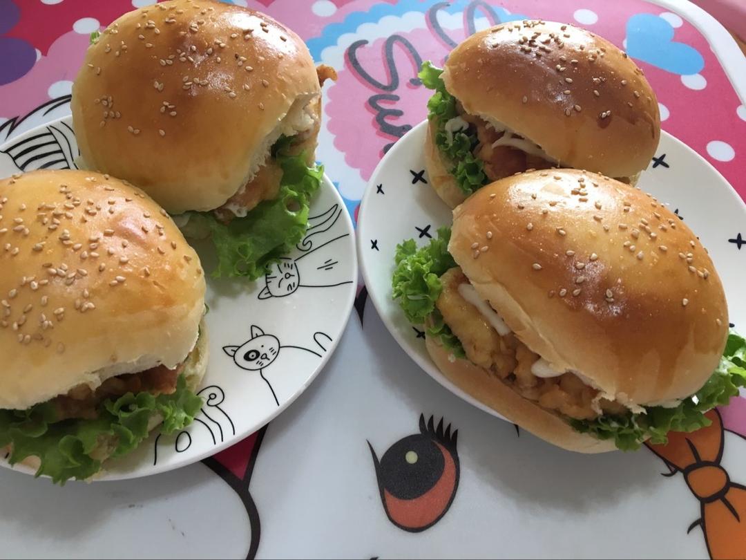 千万里我追寻着你: 非油炸私房秘制仿KFC劲脆/香辣鸡腿堡