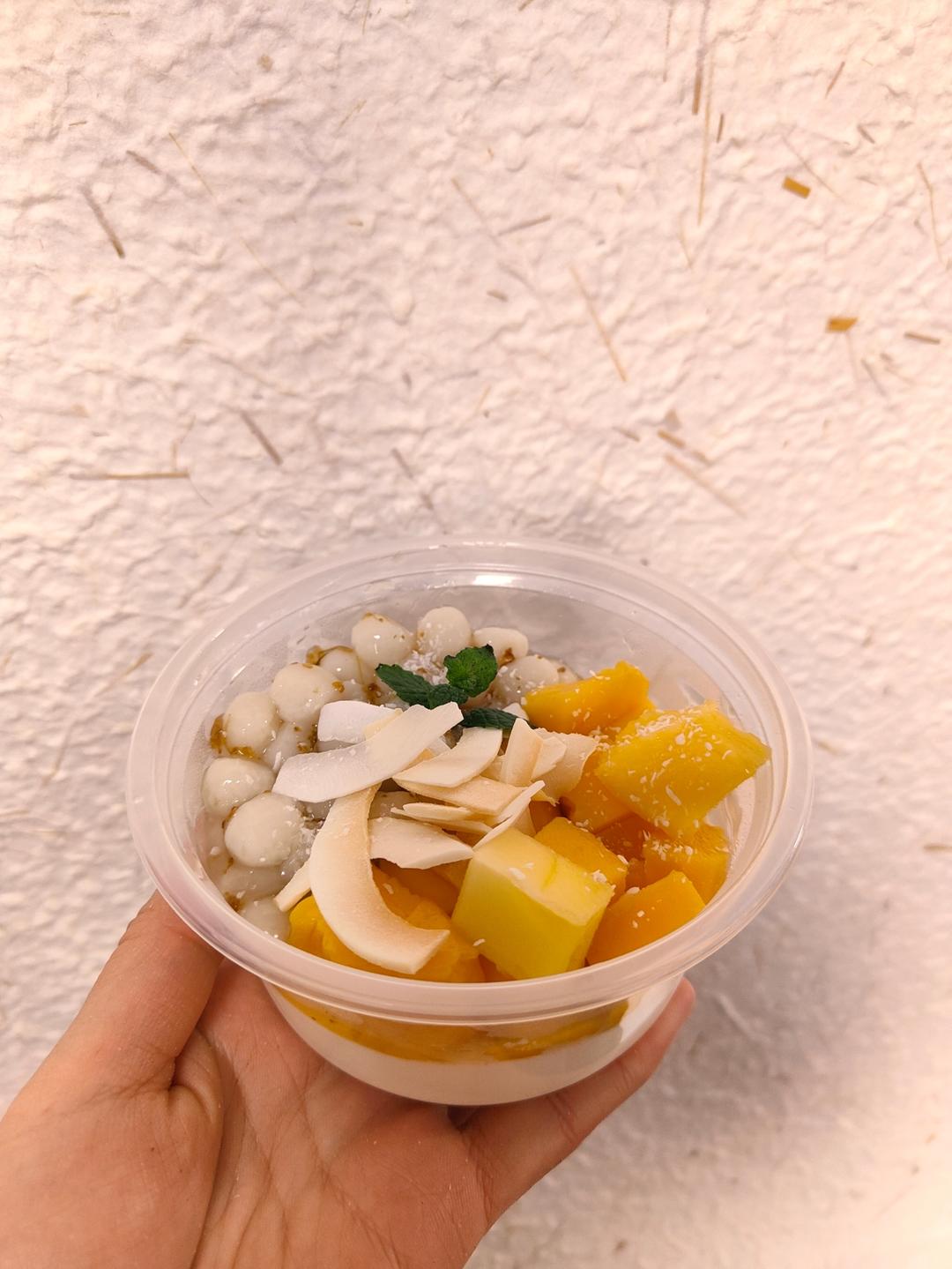 🥥自制芒果迷你椰冻杯！椰香浓郁！入口即化！