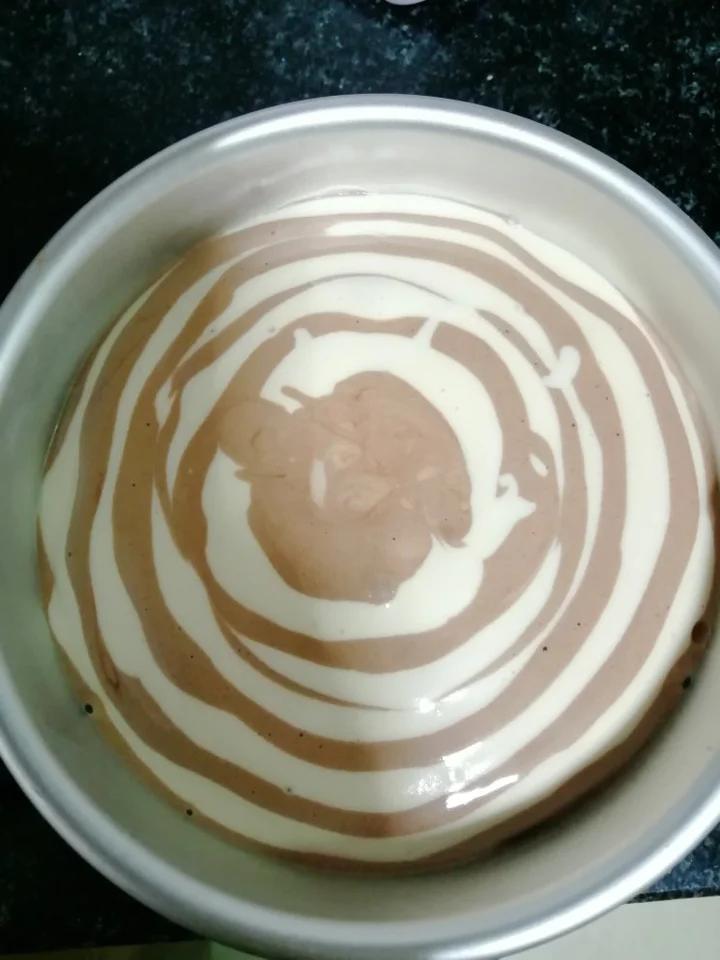 拉花戚风蛋糕