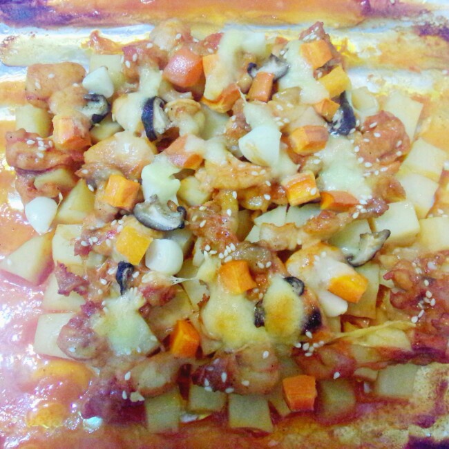 新奥尔良烤鸡腿土豆