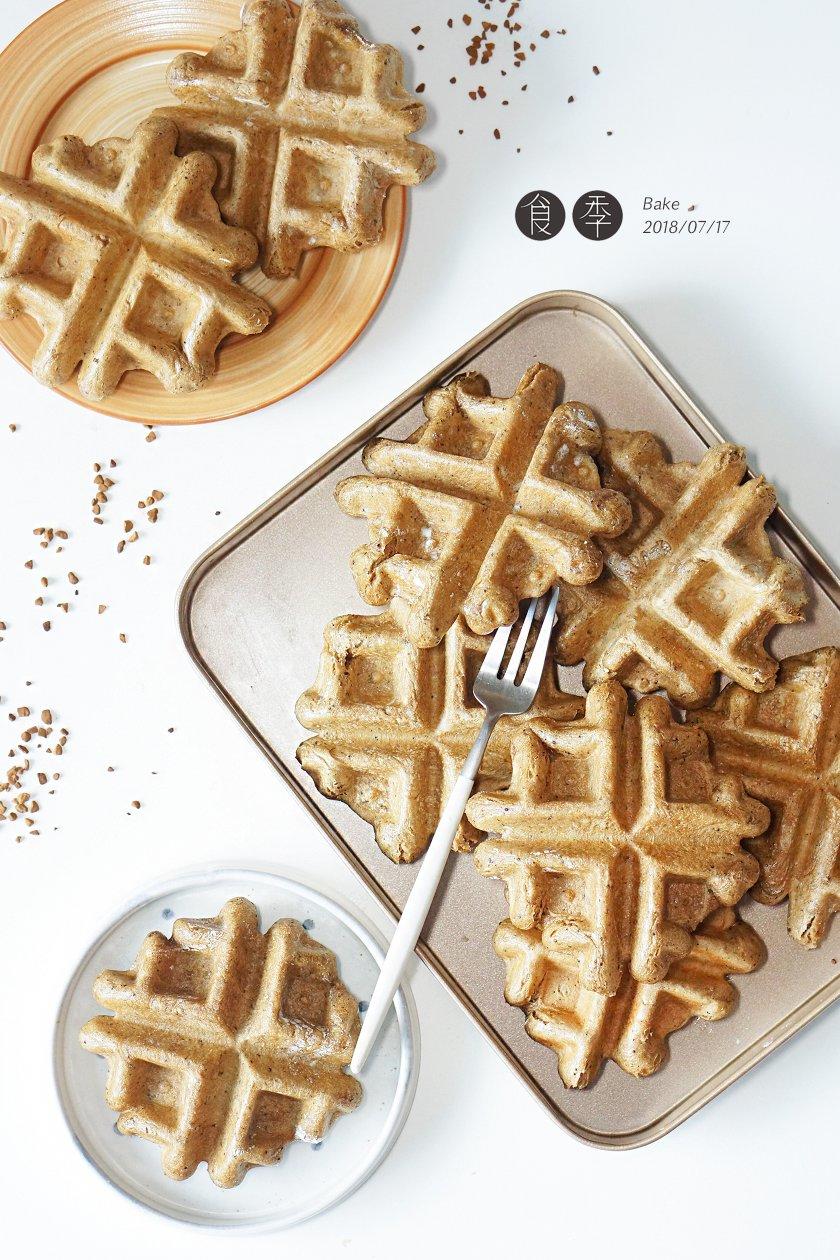 婕婕高爱碳水做的双重咖啡酵母华夫饼