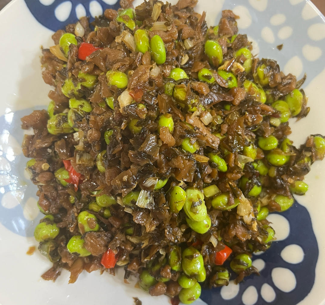 ㊙️外婆菜炒毛豆，非常下酒