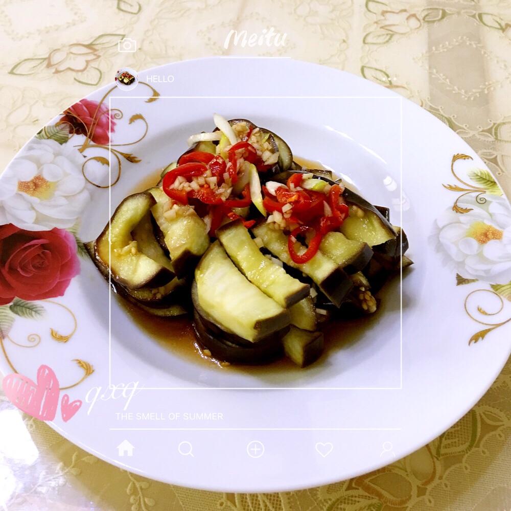 三分钟蒸出艳丽茄子