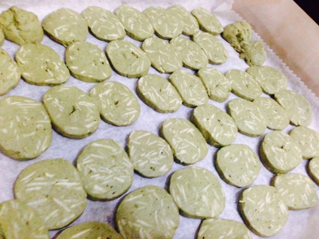 抹茶杏仁片饼干