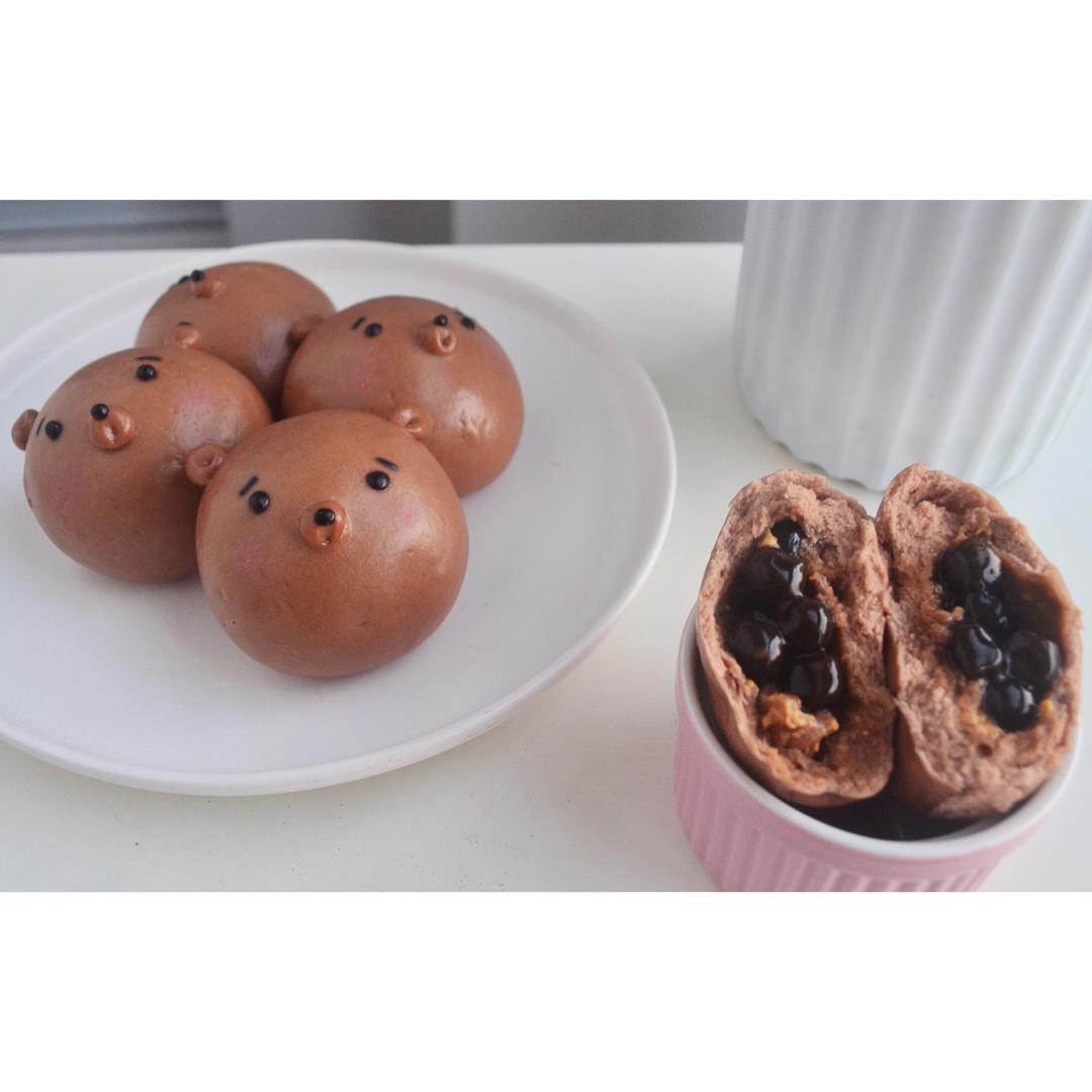 小熊珍奶包的做法