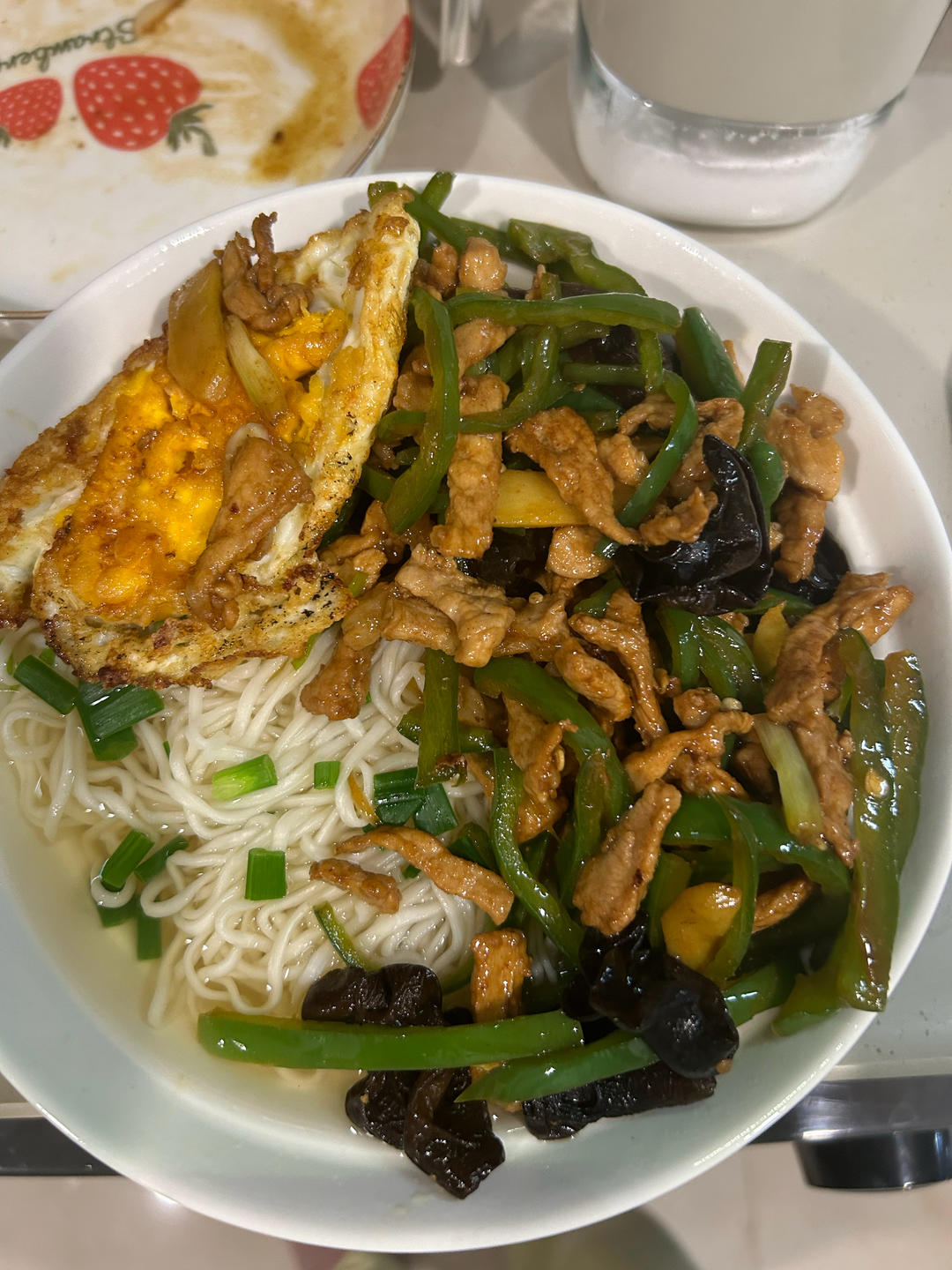 青椒肉丝面