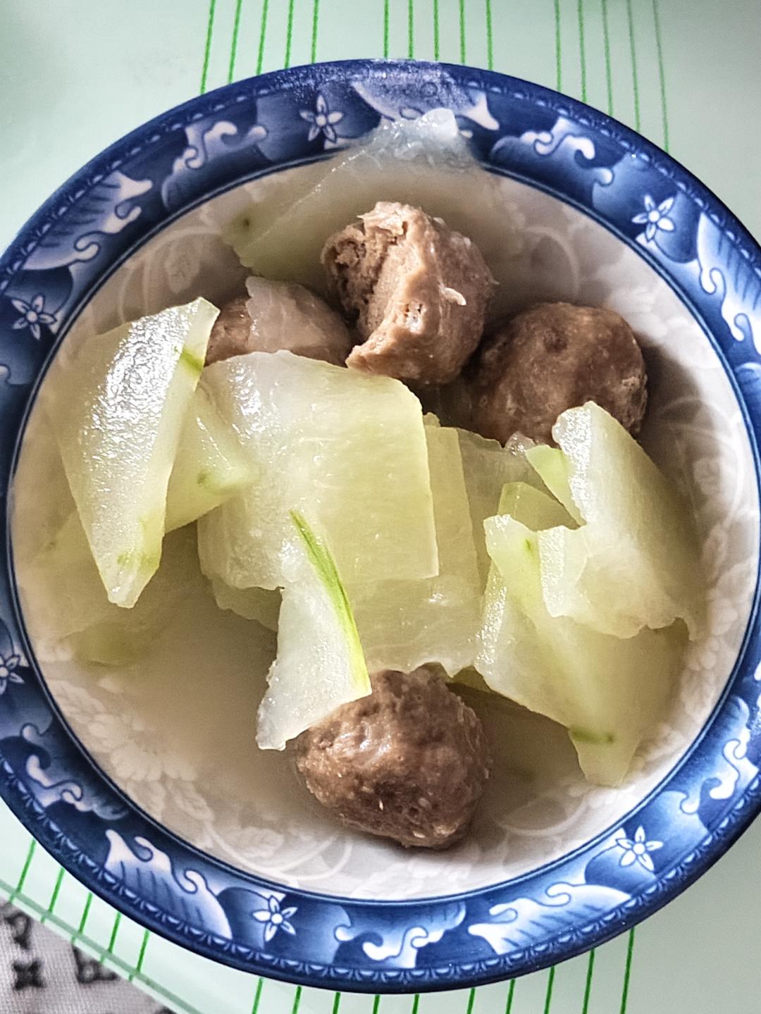 冬瓜丸子（虾滑肉片）汤