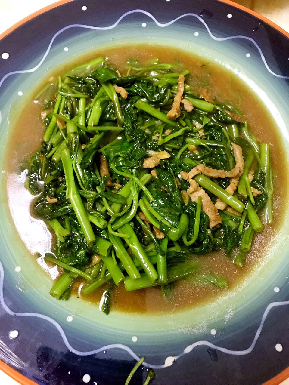 肉末空心菜