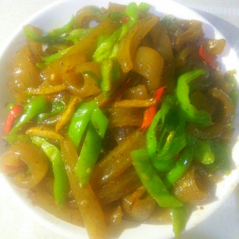 爆炒肉皮