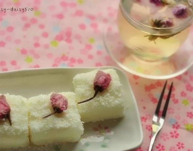 樱花椰奶糕的做法