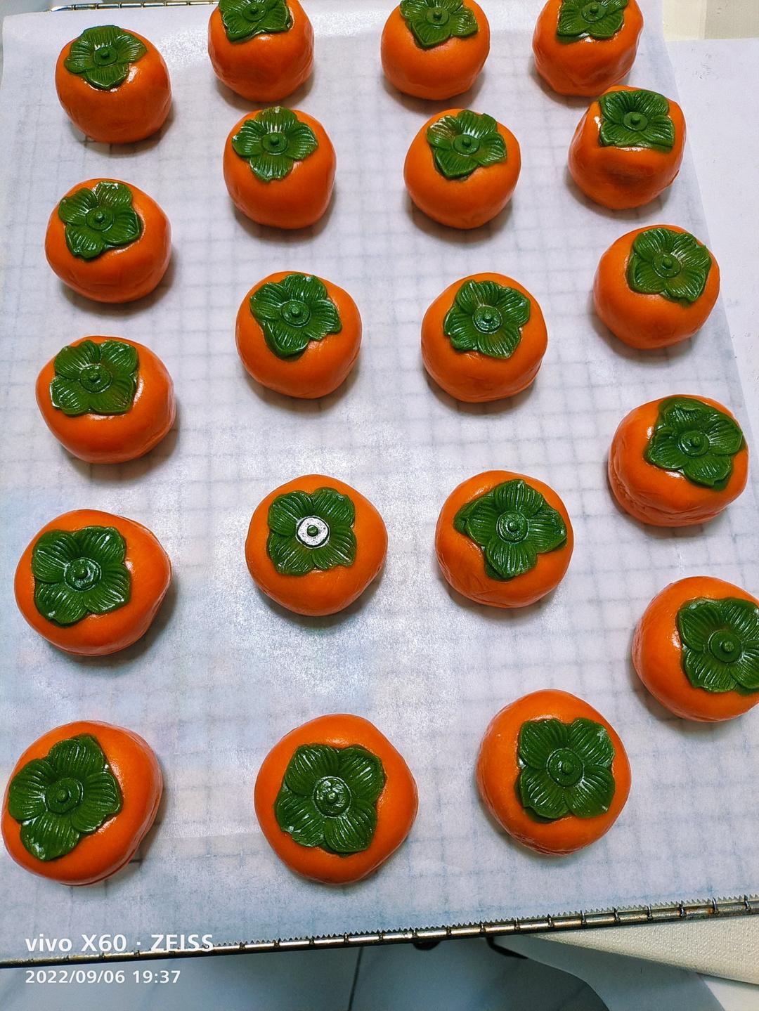 全网独家（原创）柿柿如意—广式金沙奶黄月饼（内附视频做法）